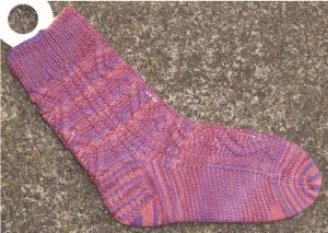 Hand Knit Sock Pattern - Diamond Shutter Sock Pattern