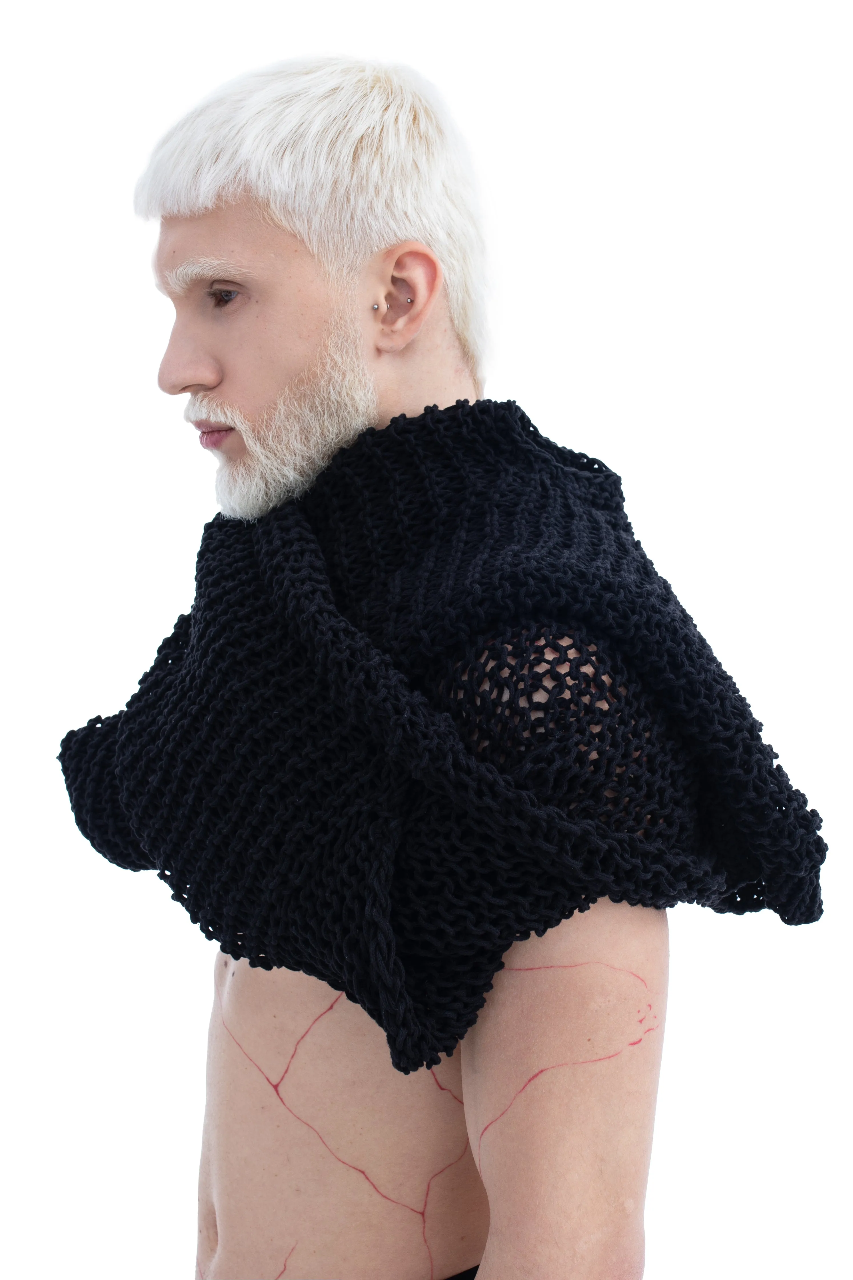 HAND-KNITTED OPEN WEAVE CROP TOP