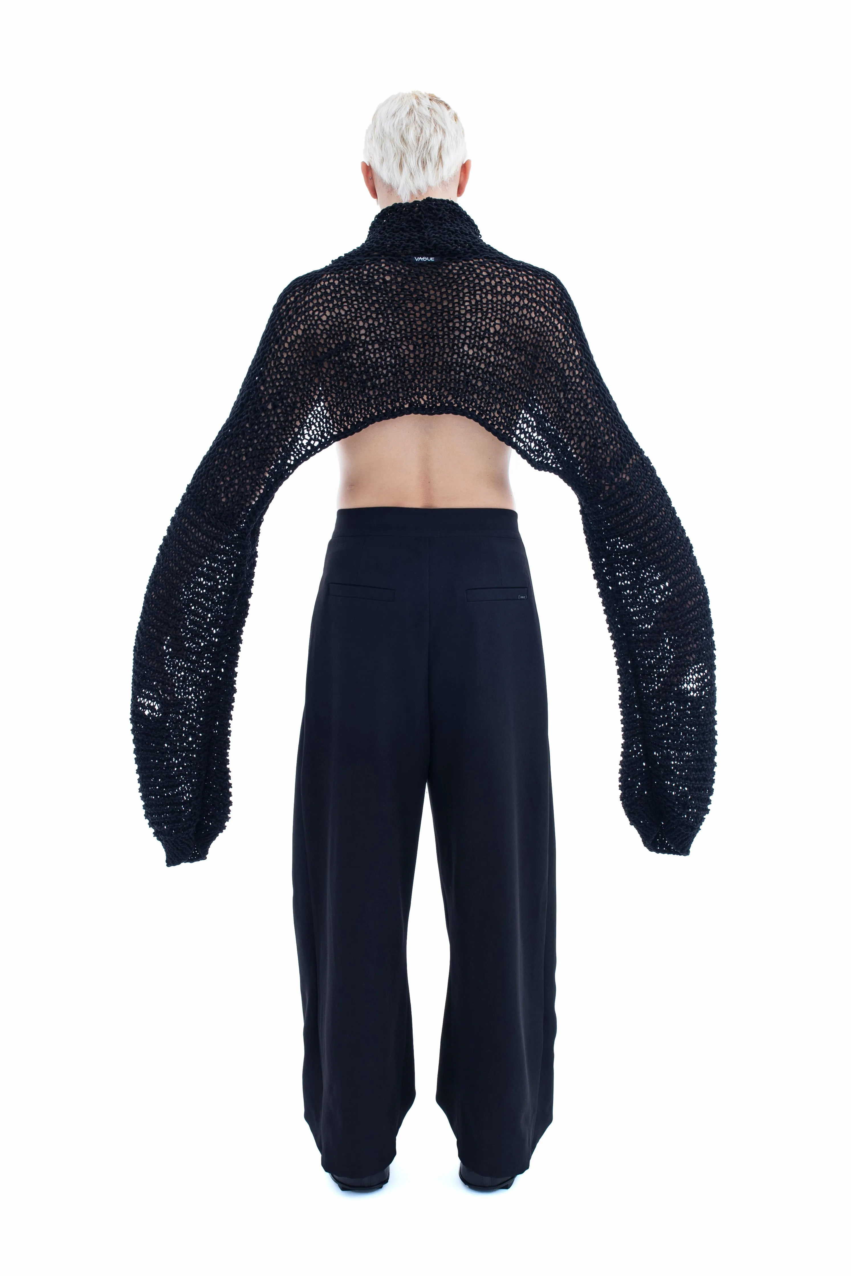 HAND-KNITTED OPEN WEAVE CROP TOP