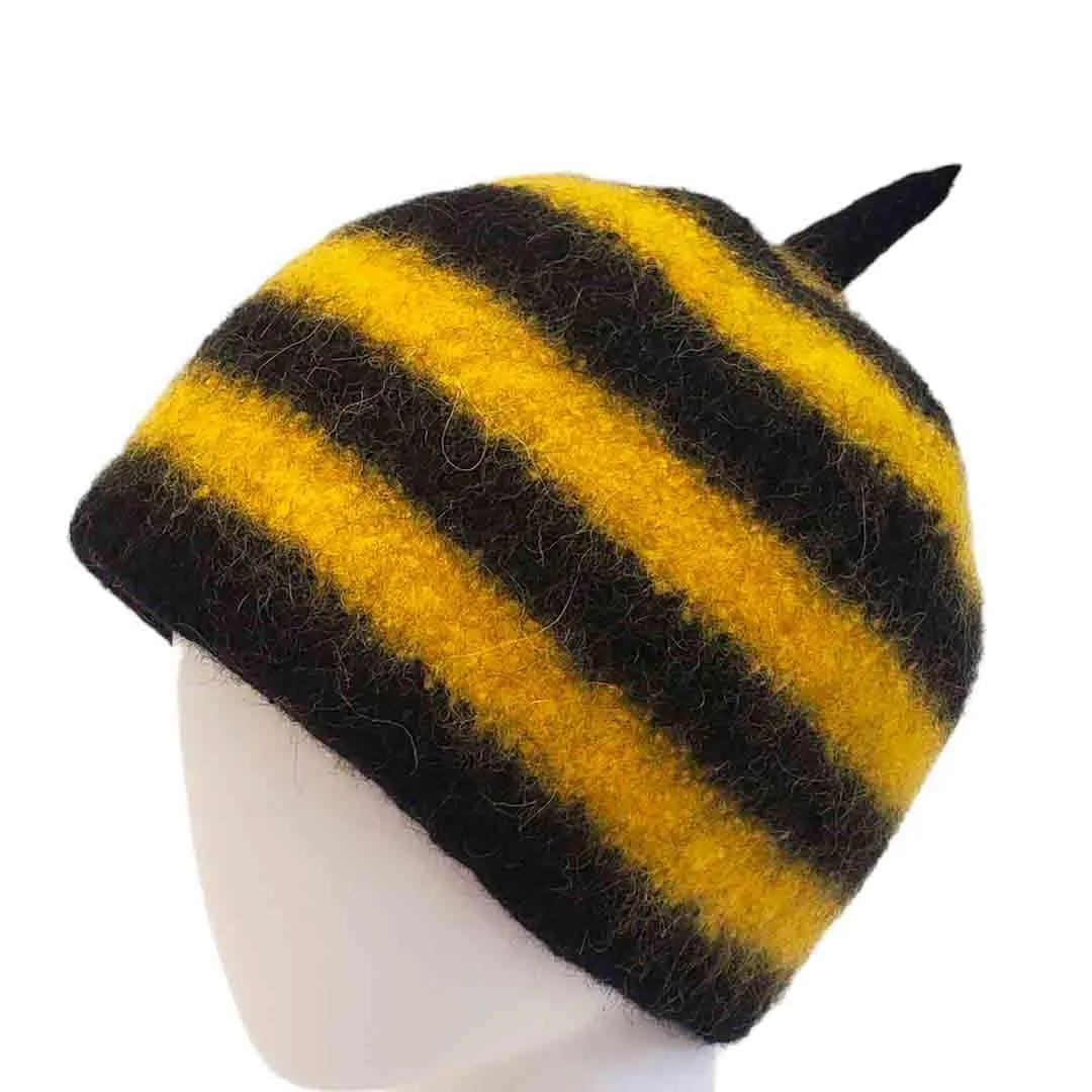 Hat - Bee Butt Felted Wool Cap (Assorted Sizes) by Snooter-doots