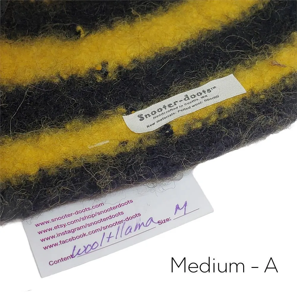 Hat - Bee Butt Felted Wool Cap (Assorted Sizes) by Snooter-doots