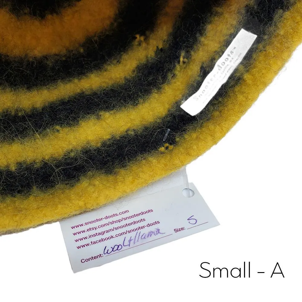 Hat - Bee Butt Felted Wool Cap (Assorted Sizes) by Snooter-doots