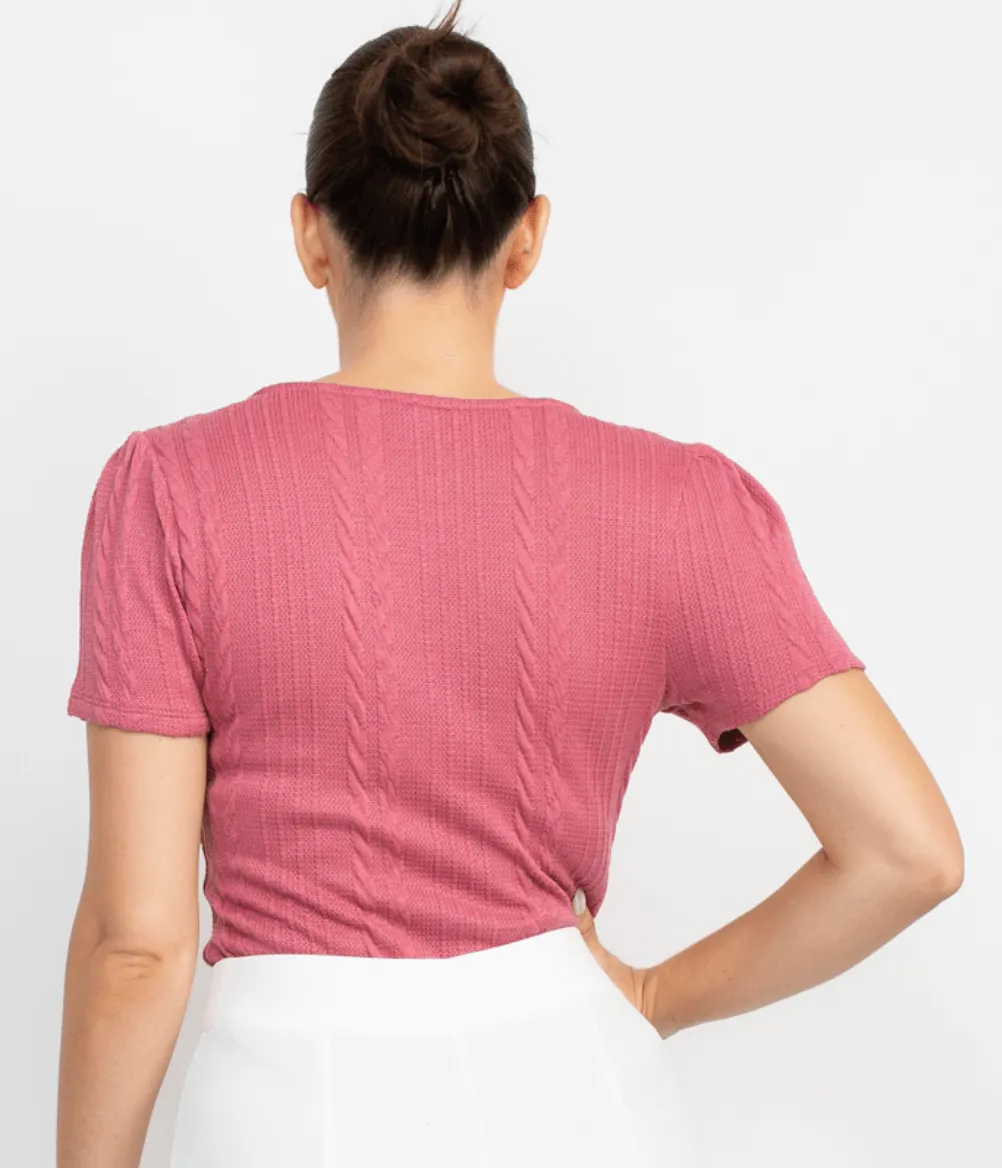 Haute Monde V-Neck Knit Top HMT56498