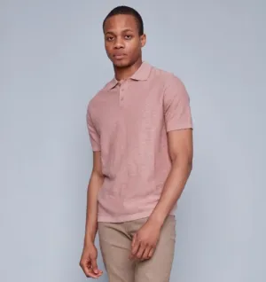 HEDGE KNIT COLLARED POLO SS