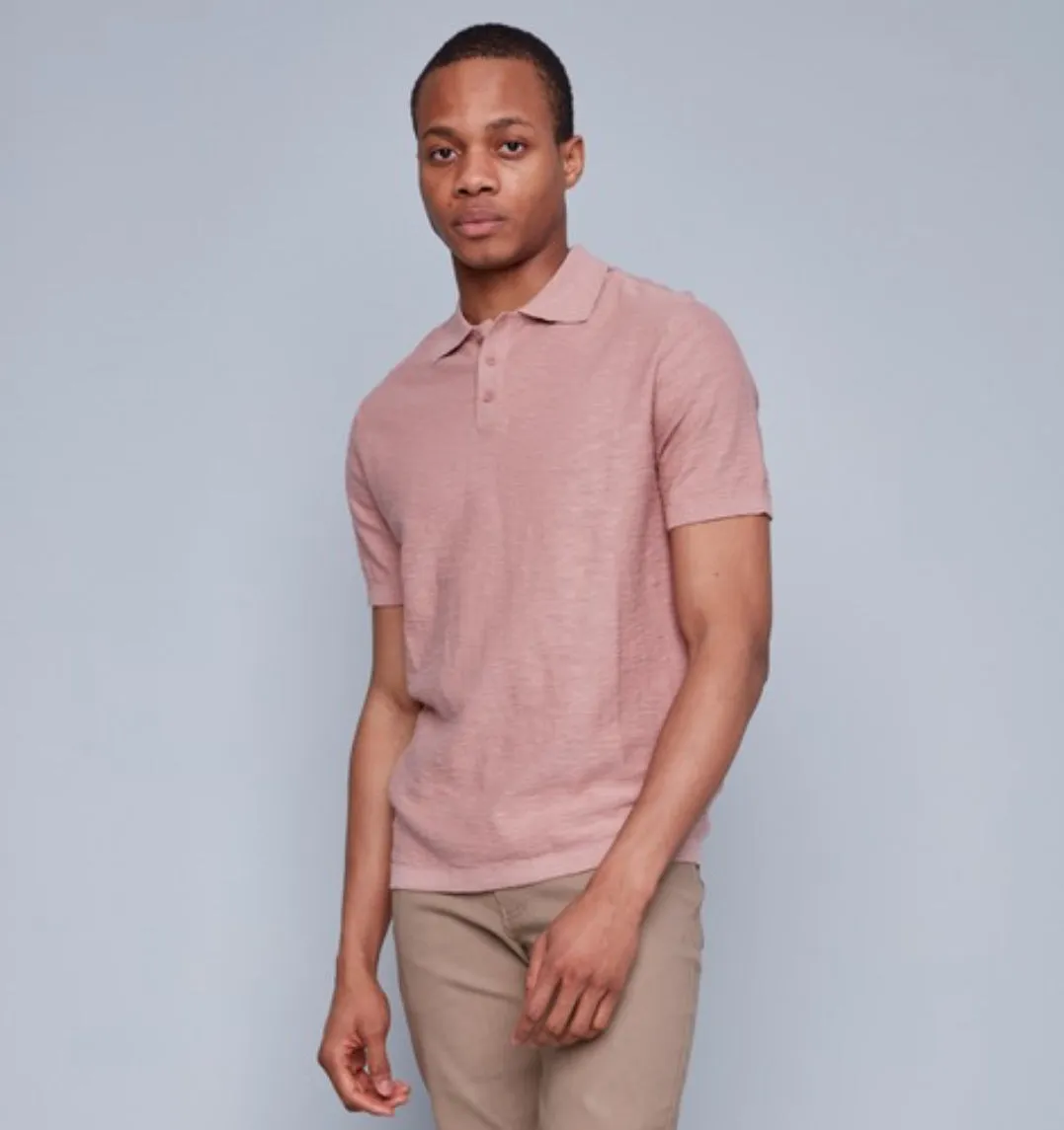 HEDGE KNIT COLLARED POLO SS