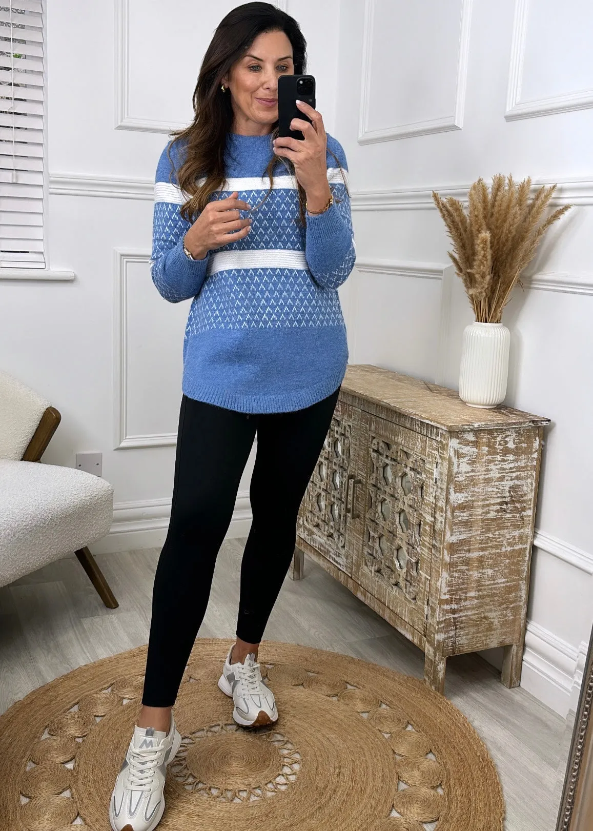 Hilda Blue White Stripe Jumper