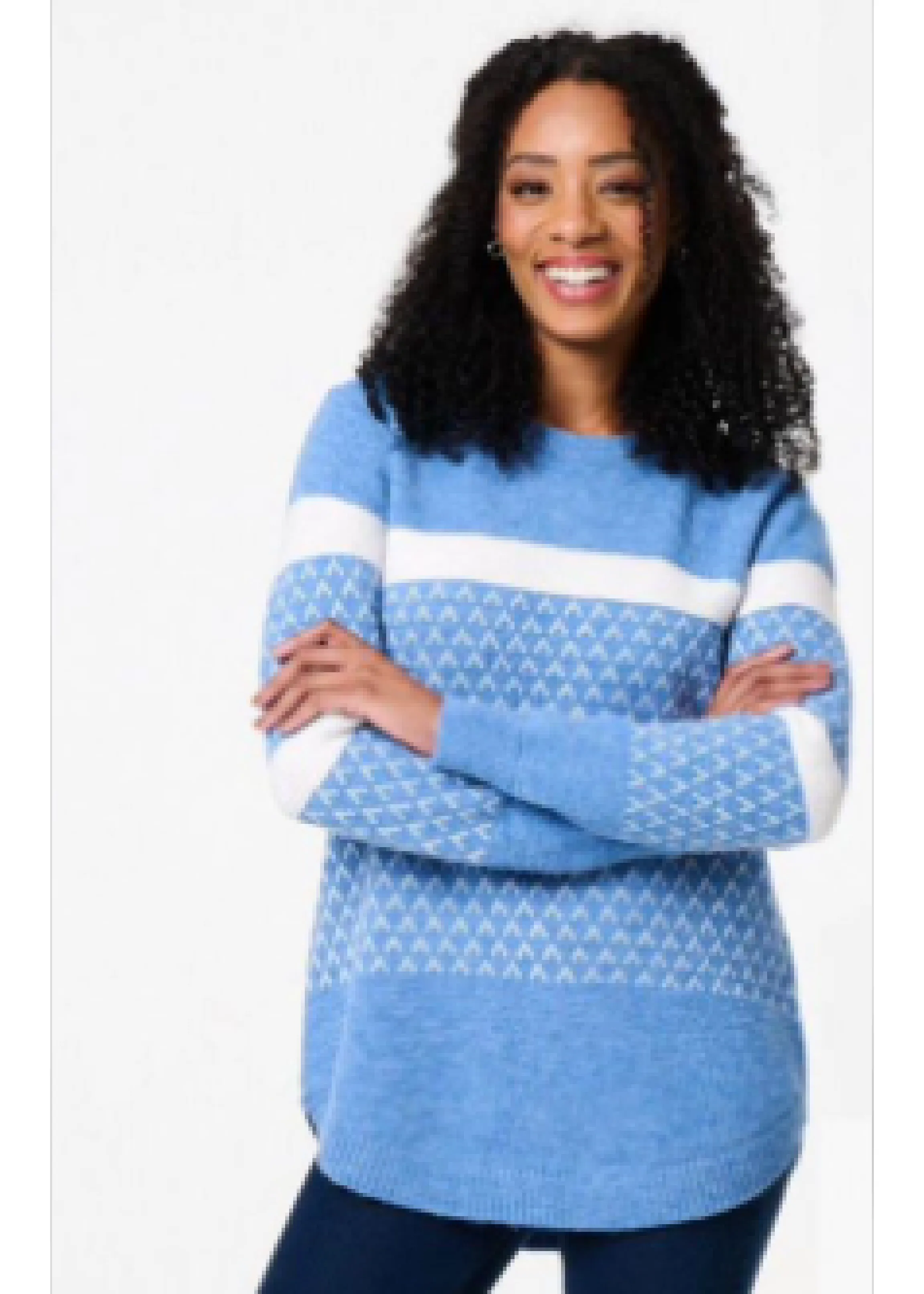 Hilda Blue White Stripe Jumper