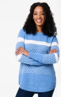 Hilda Blue White Stripe Jumper