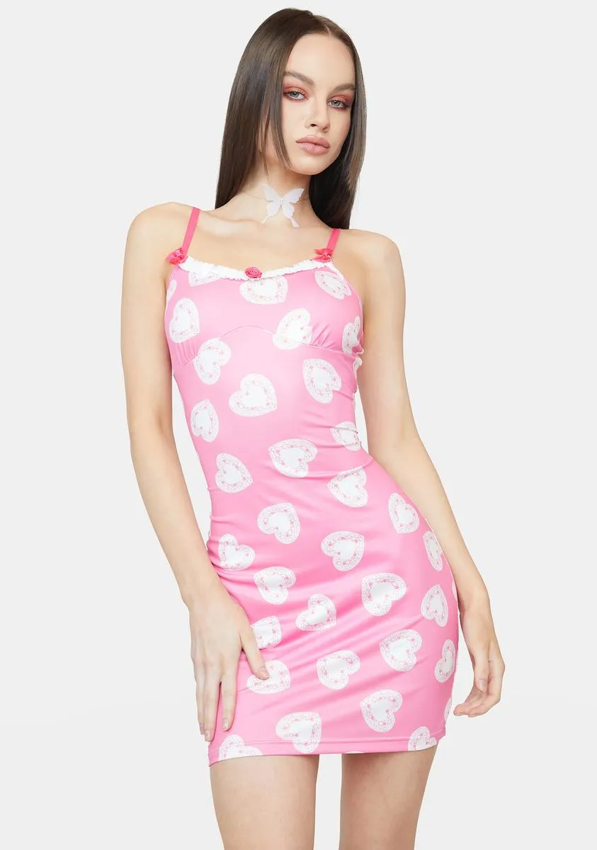 Hit My Hotline Heart Mini Dress