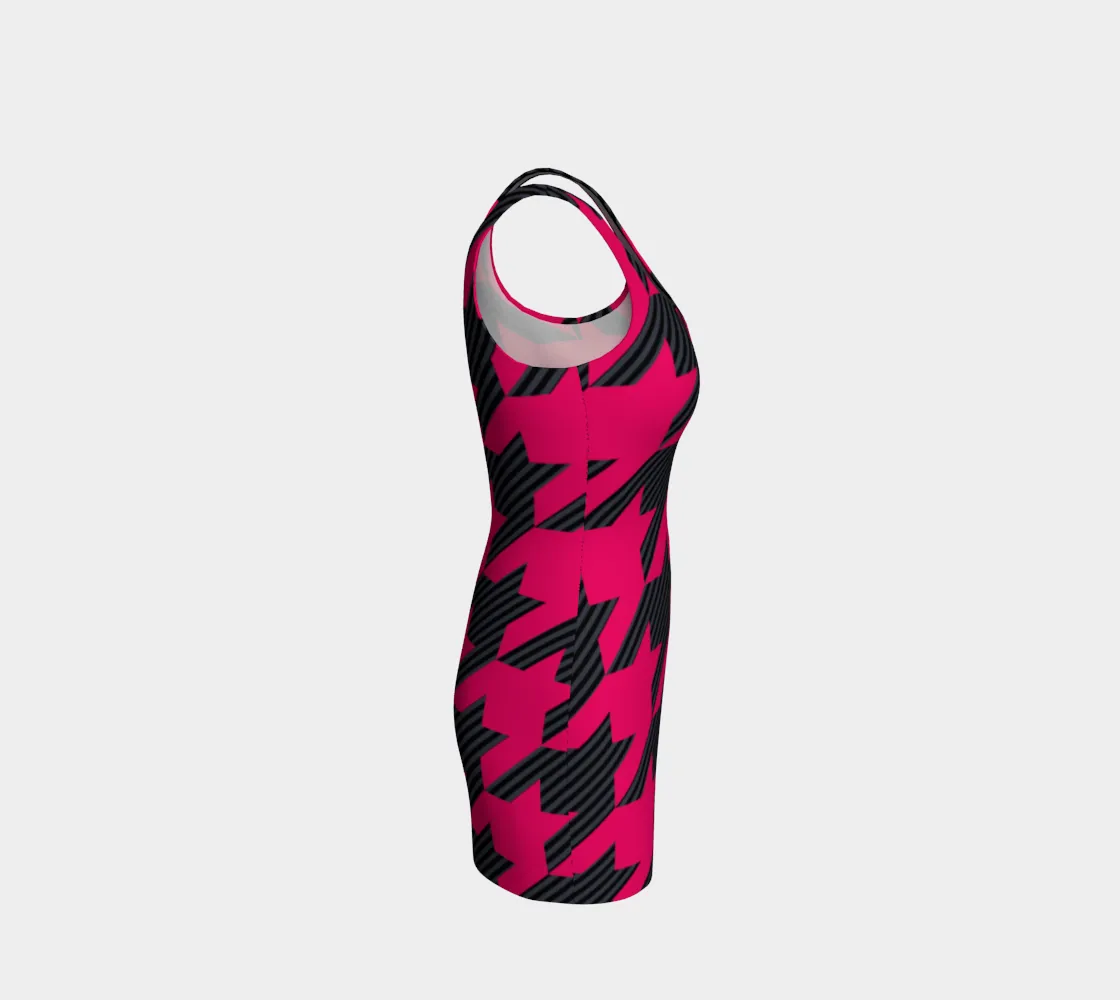 Houndstooth Innuendos Bodycon Dress