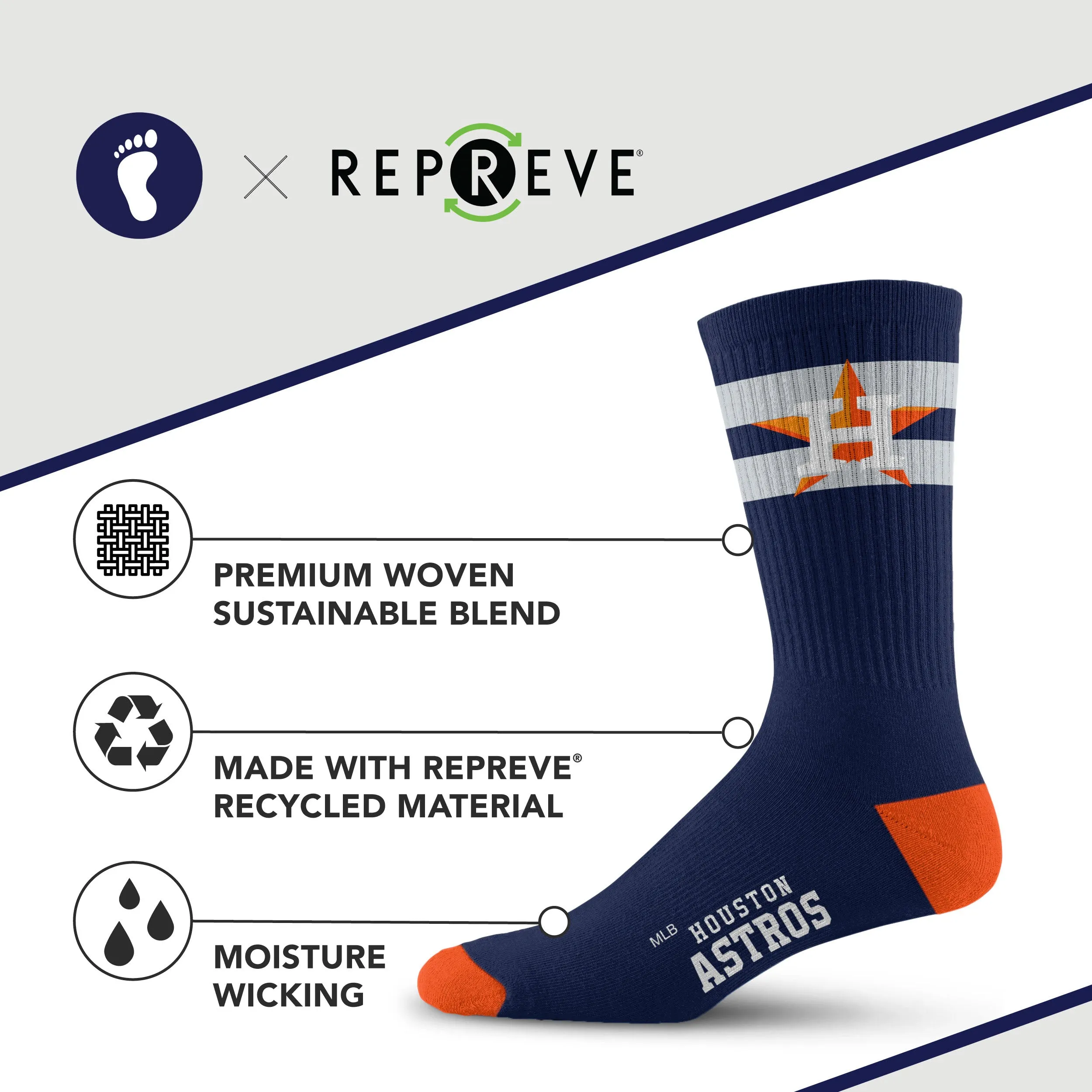 Houston Astros Legend Premium Crew Socks
