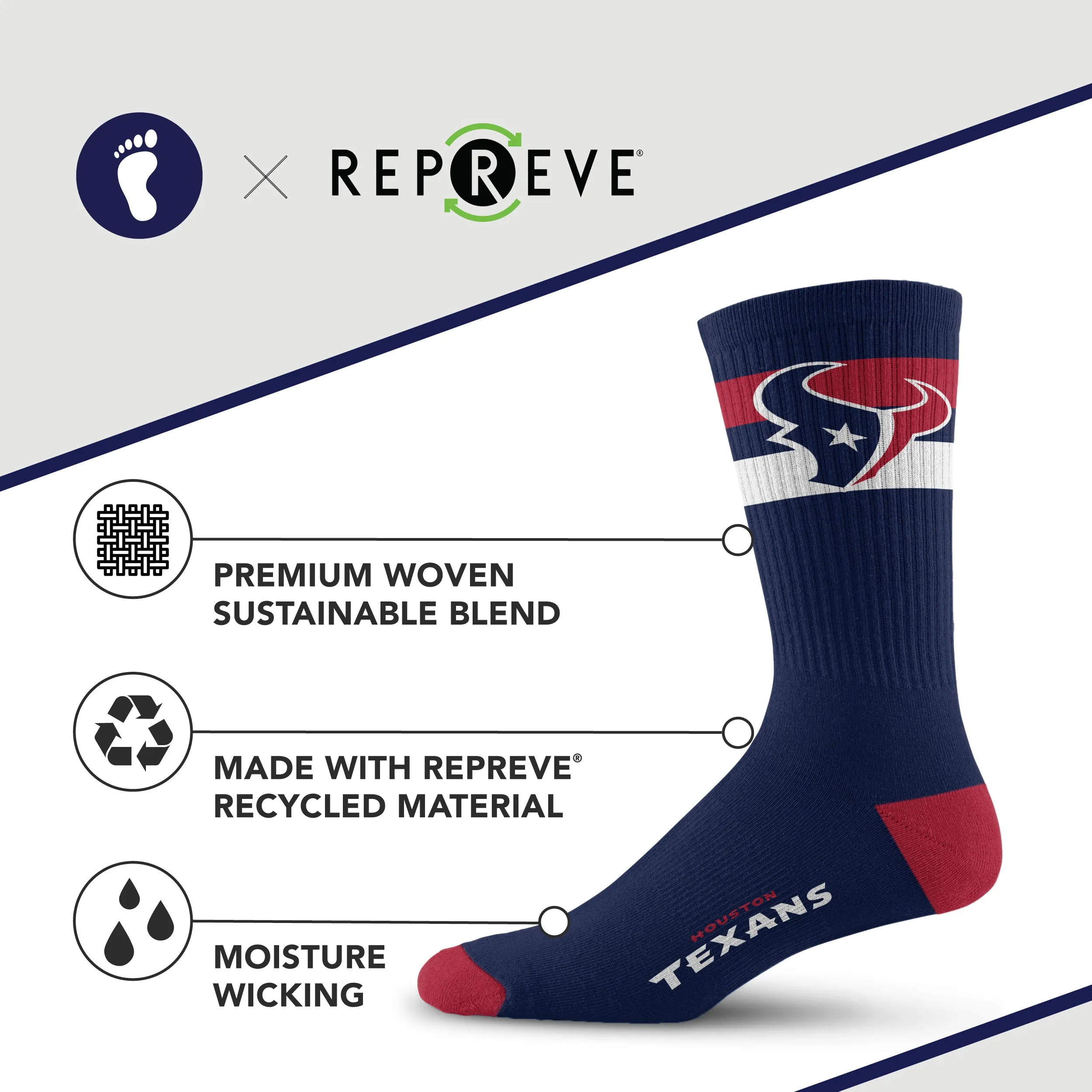Houston Texans Legend Premium Crew Socks
