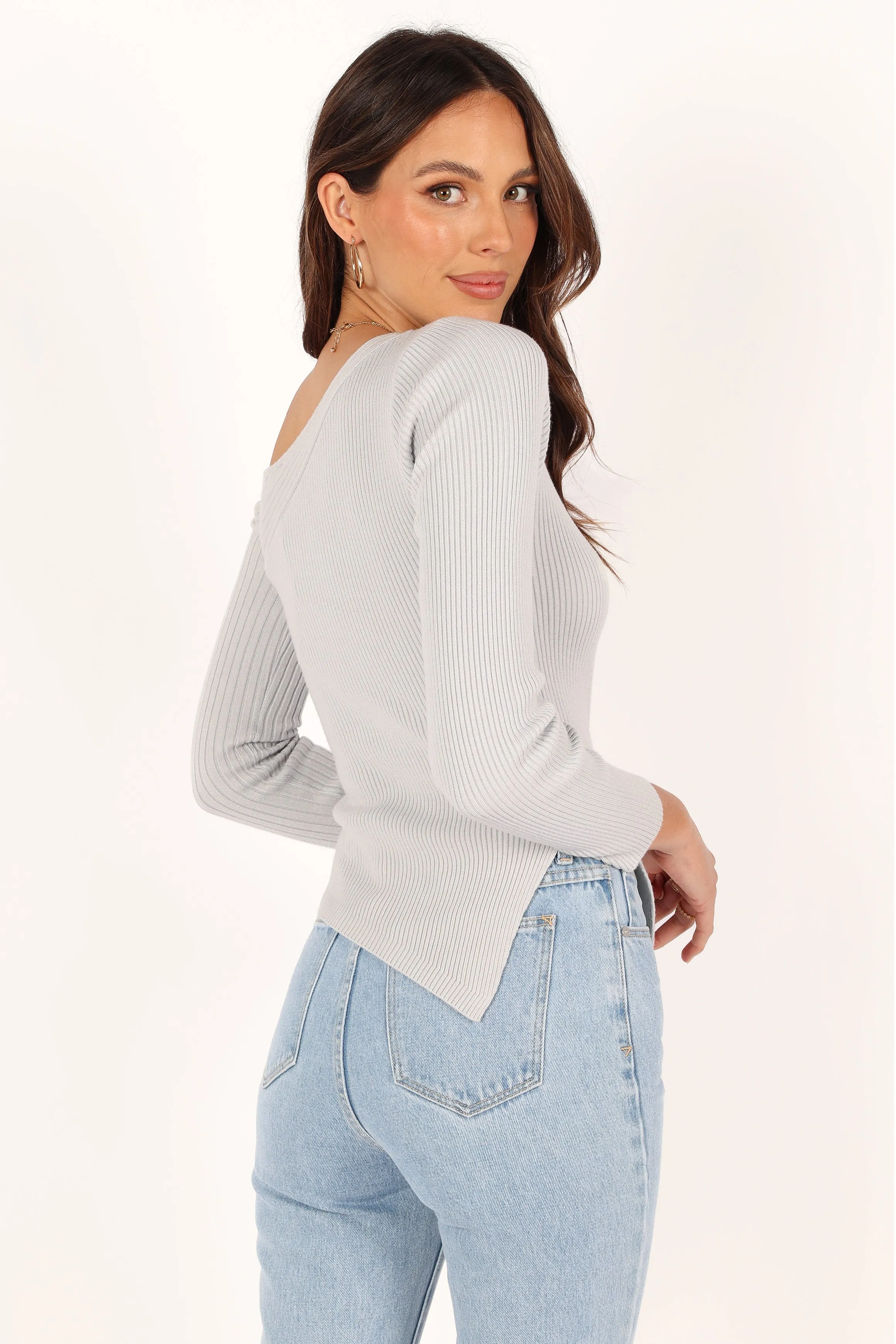 Hunter Knit Top - Grey
