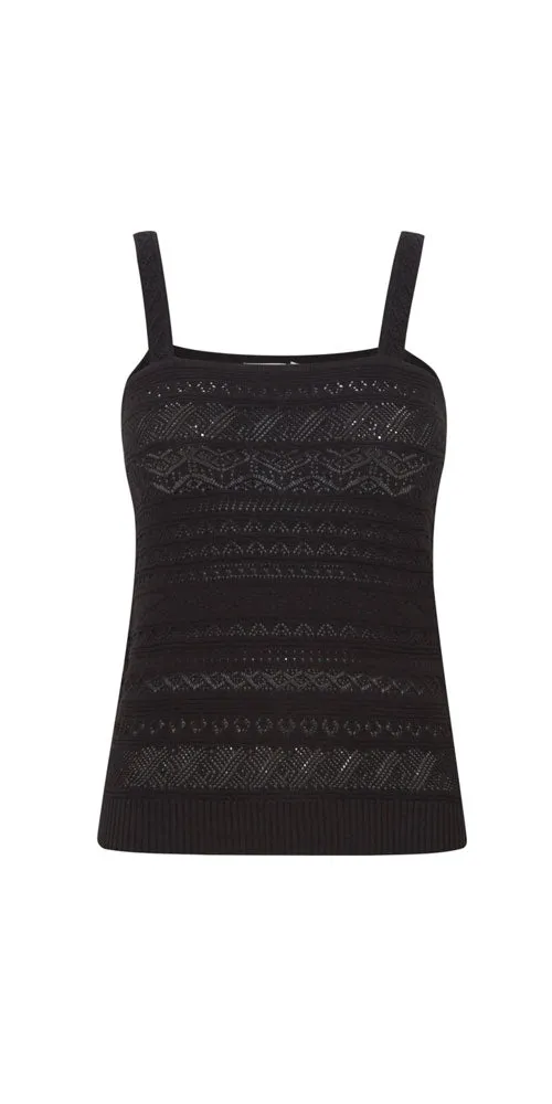 Ichi Pointelle Knit Top