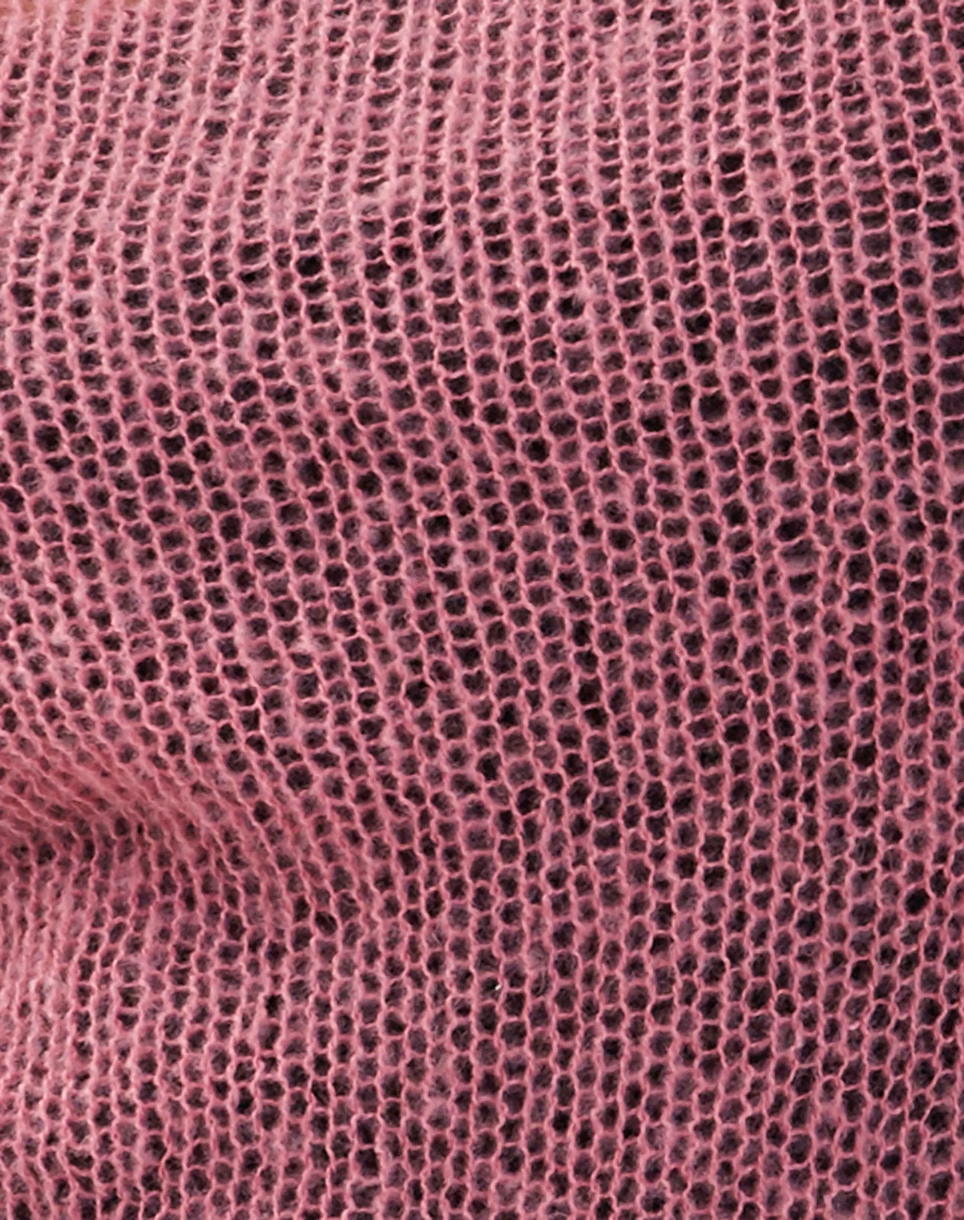 Imelda Fine Open Knit Long Sleeve Top in Pink
