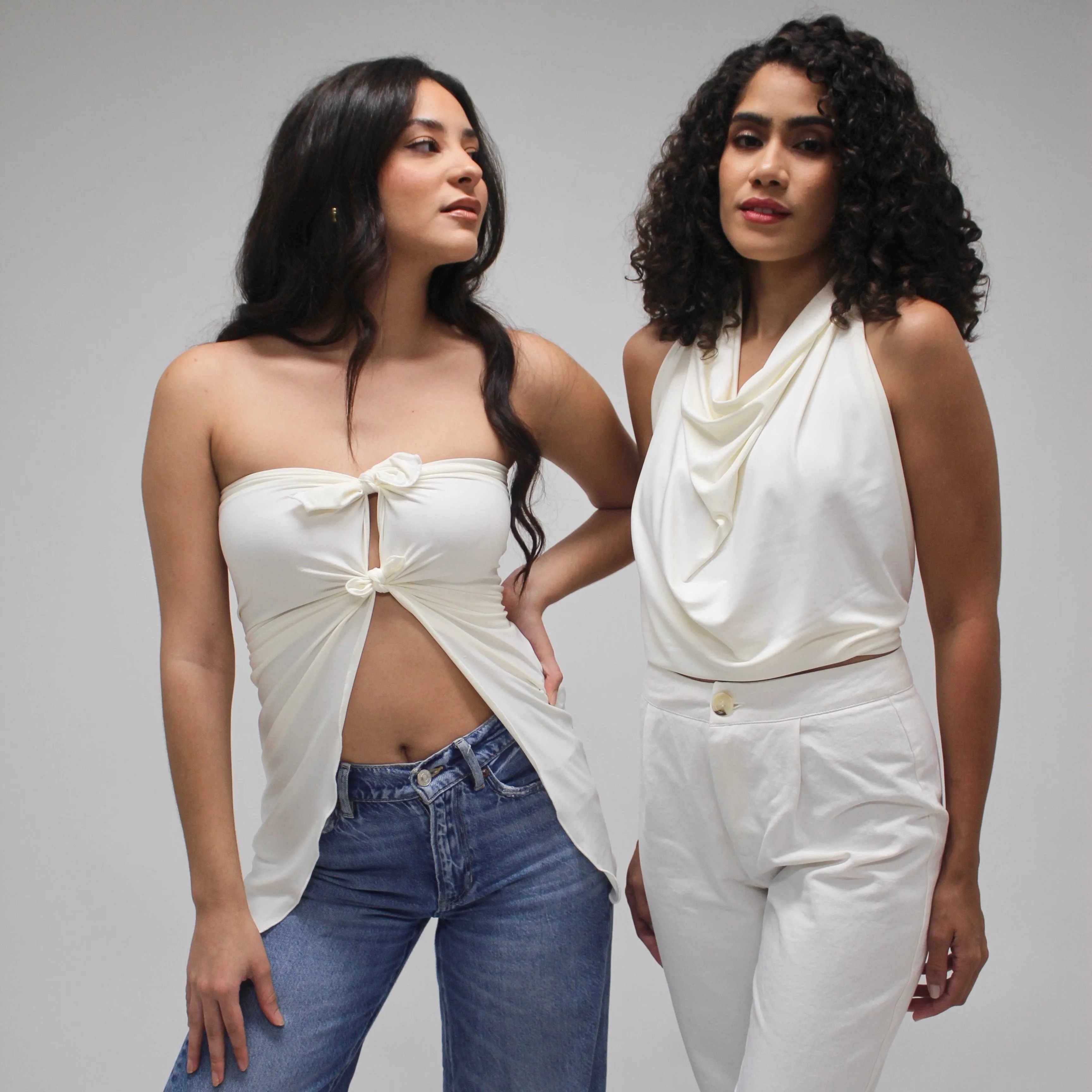 Ivory white square scarf