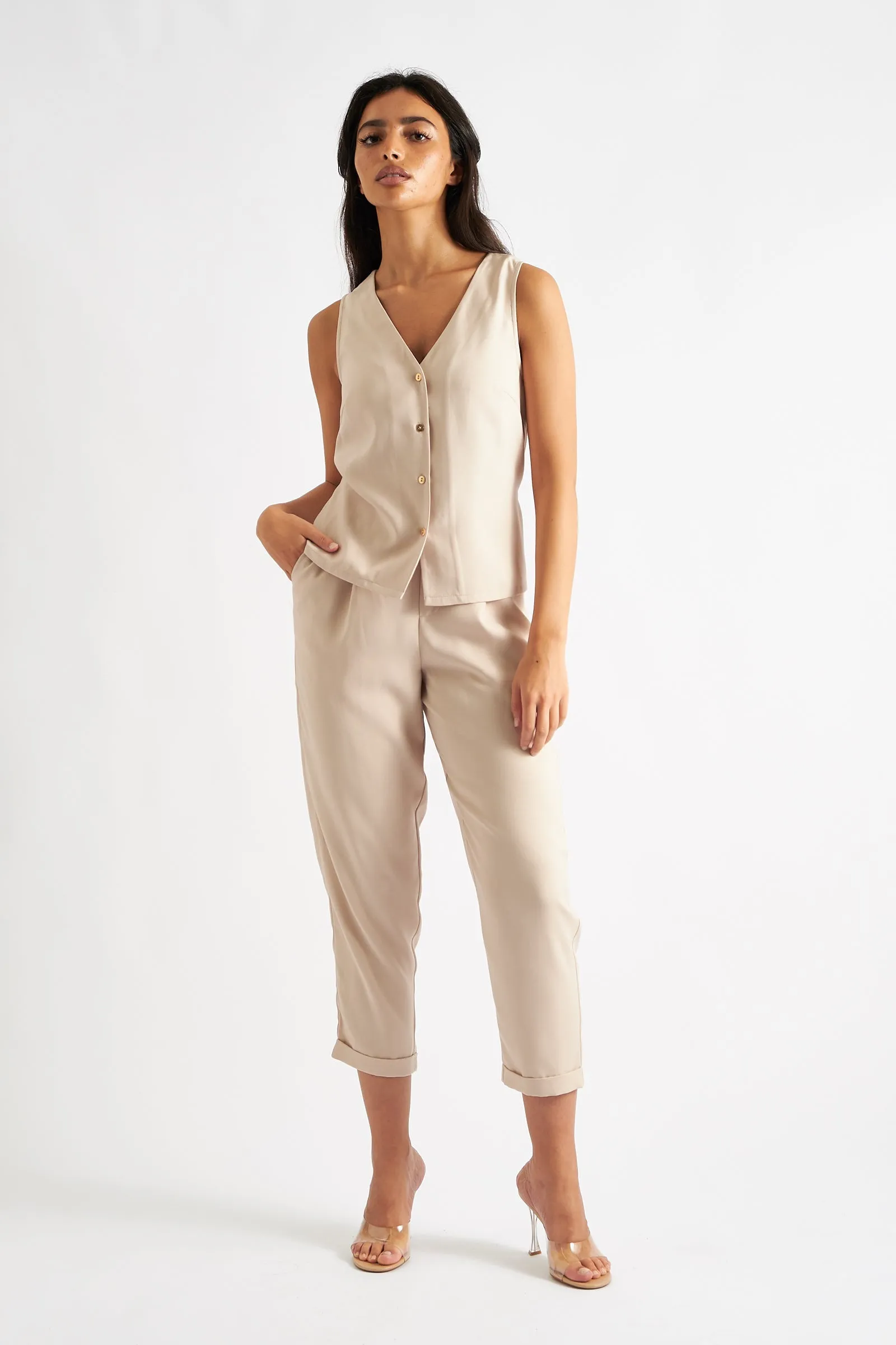 Jackson Sustainable Satin Back Crepe Waistcoat