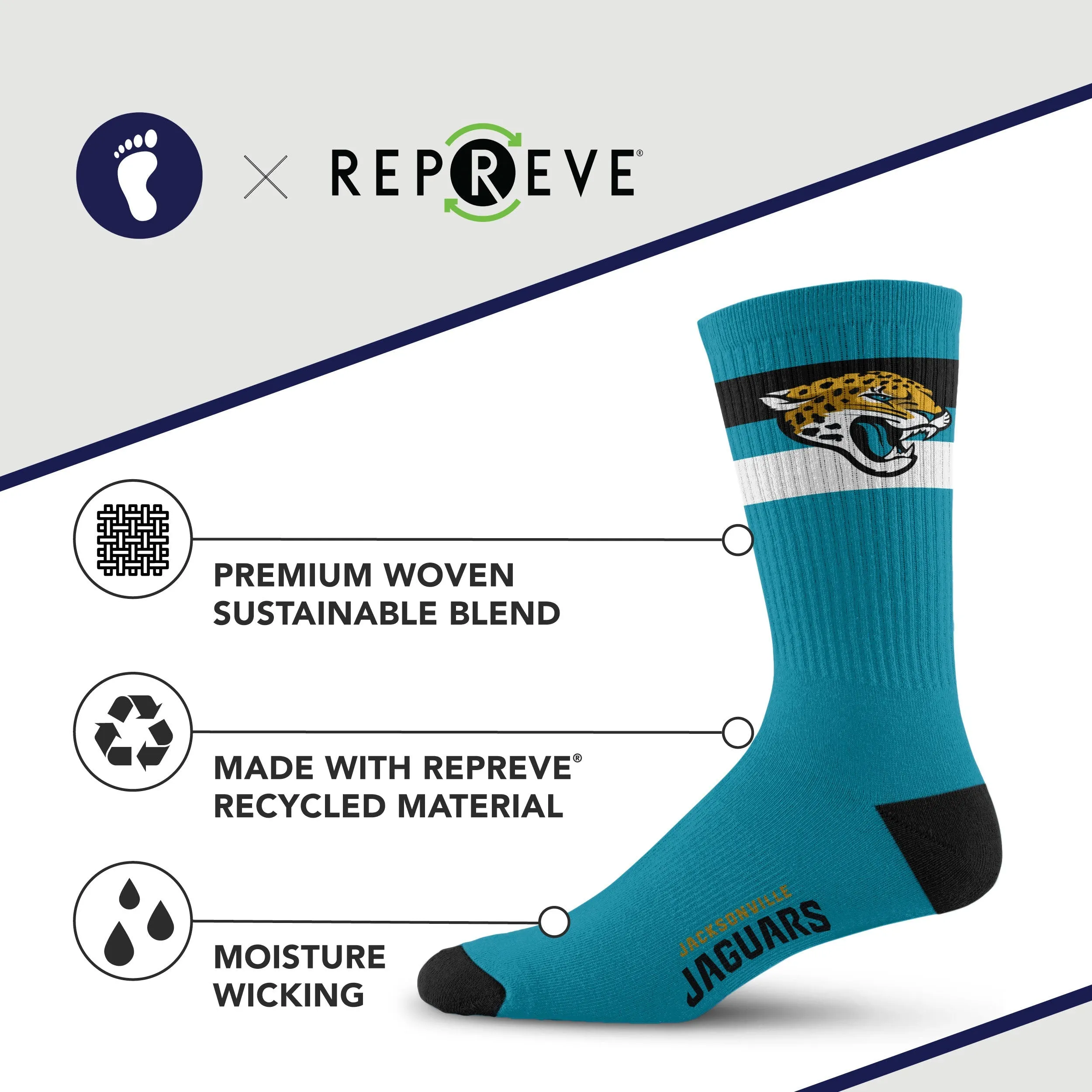 Jacksonville Jaguars Legend Premium Crew Socks