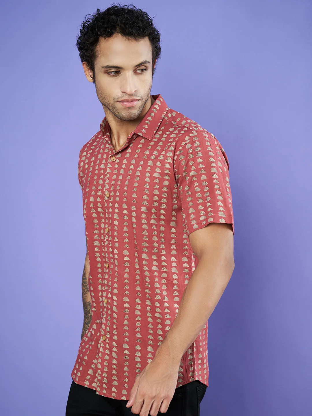 Jaipuri Cotton Half Sleeves Shirt for Men – Elegant Prints
