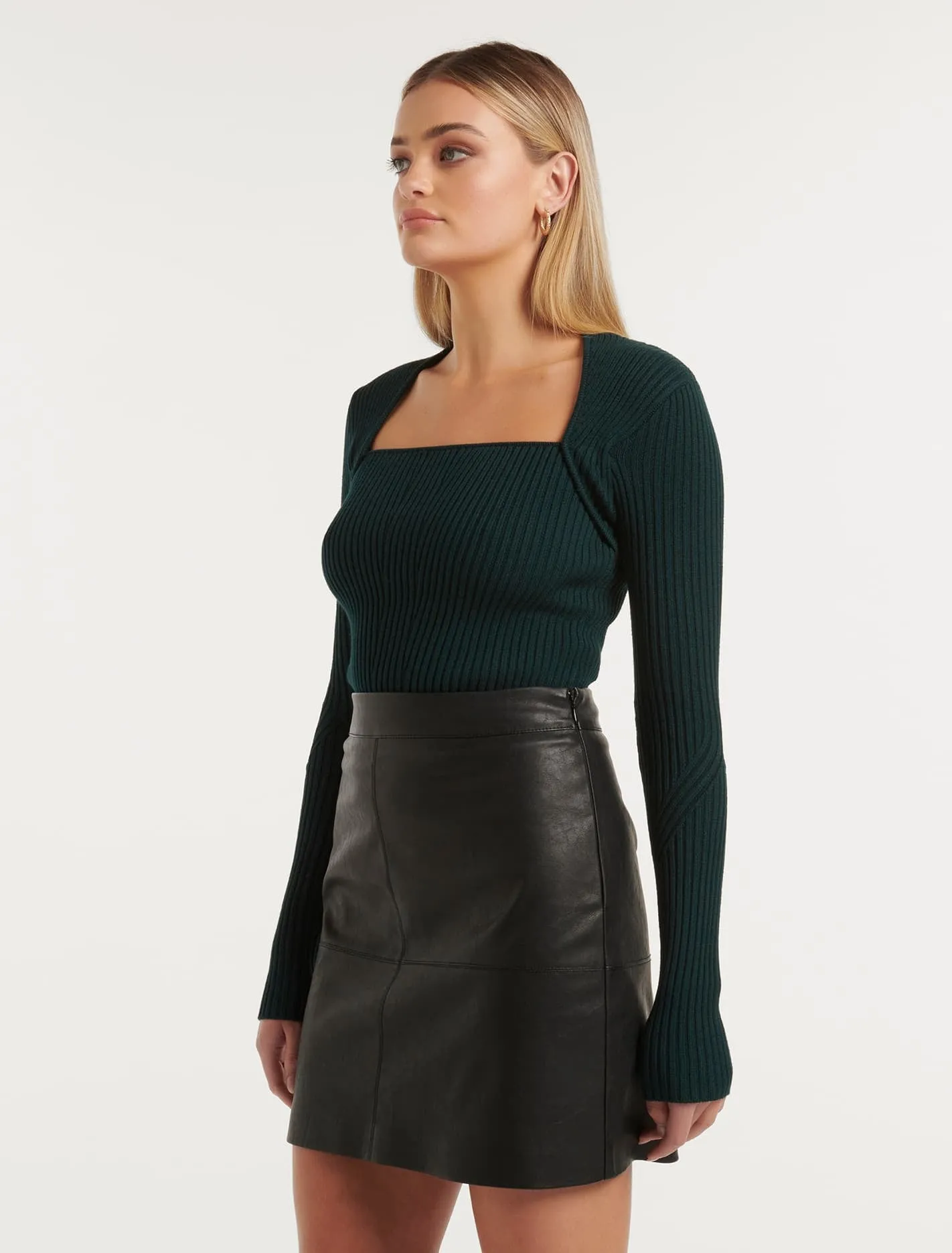 Jasmine Square Neck Knit Top