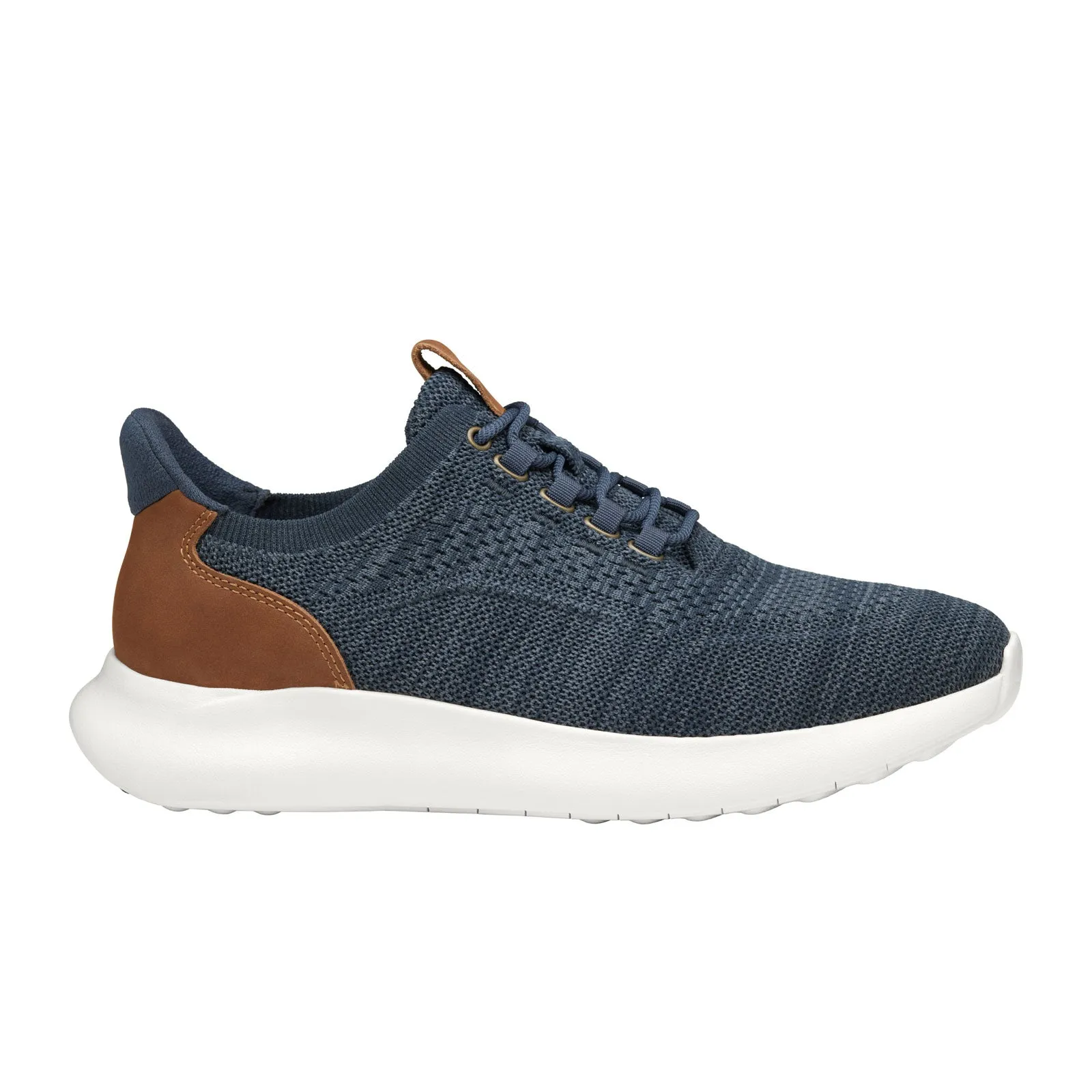Johnston & Murphy Amherst 2.0 Knit Plain Toe Lace Up  (Men) - Navy Heathered Knit