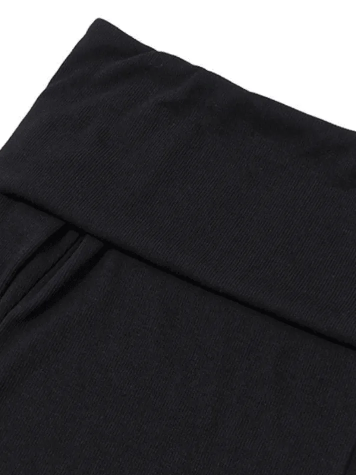Joskaa Off Shoulder Black Ribbed Long Sleeve Knit Top