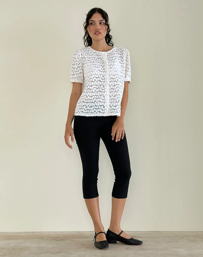 Kaelyn Top in Dahlia Lace Ivory