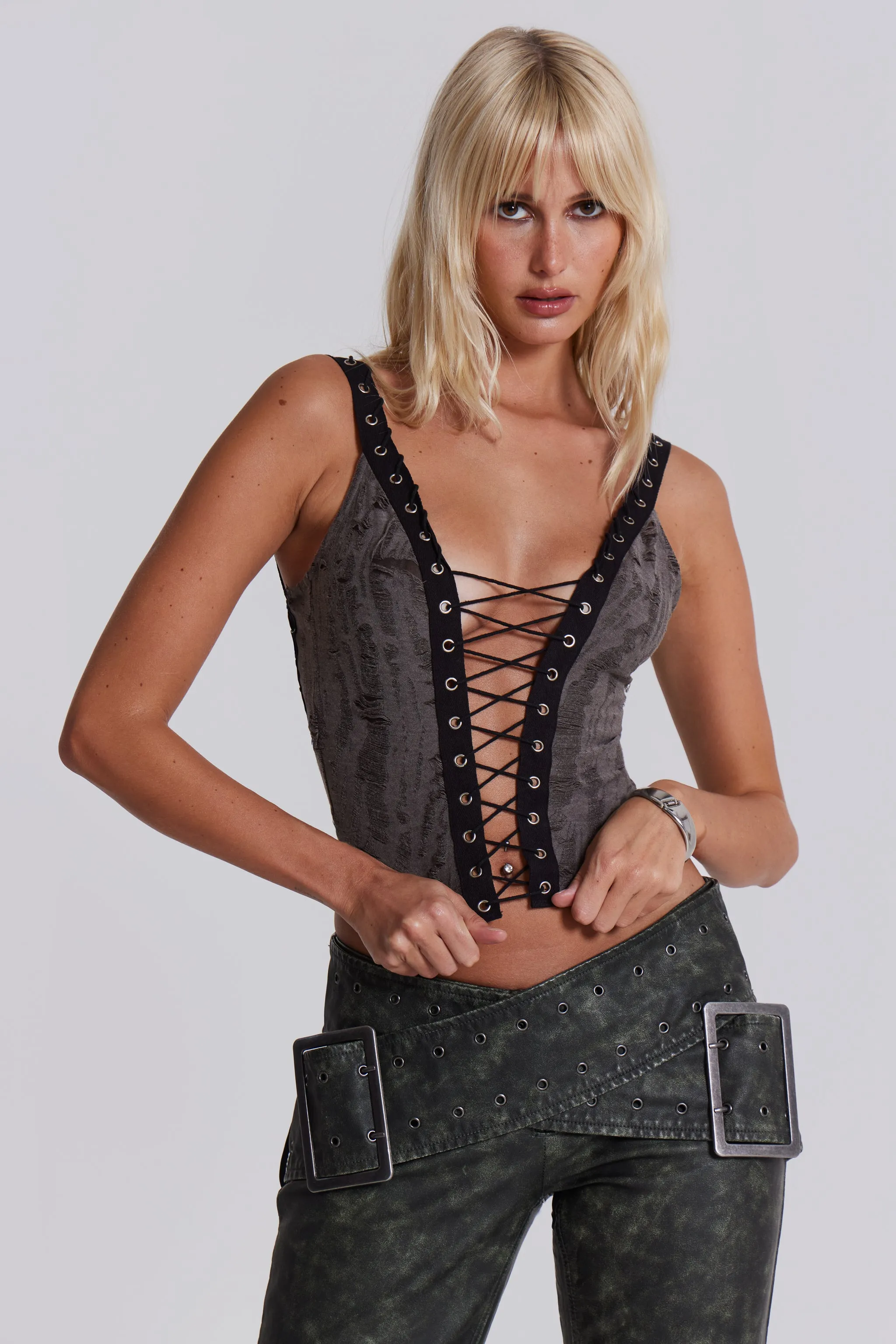 Kate Cross Plunge Top