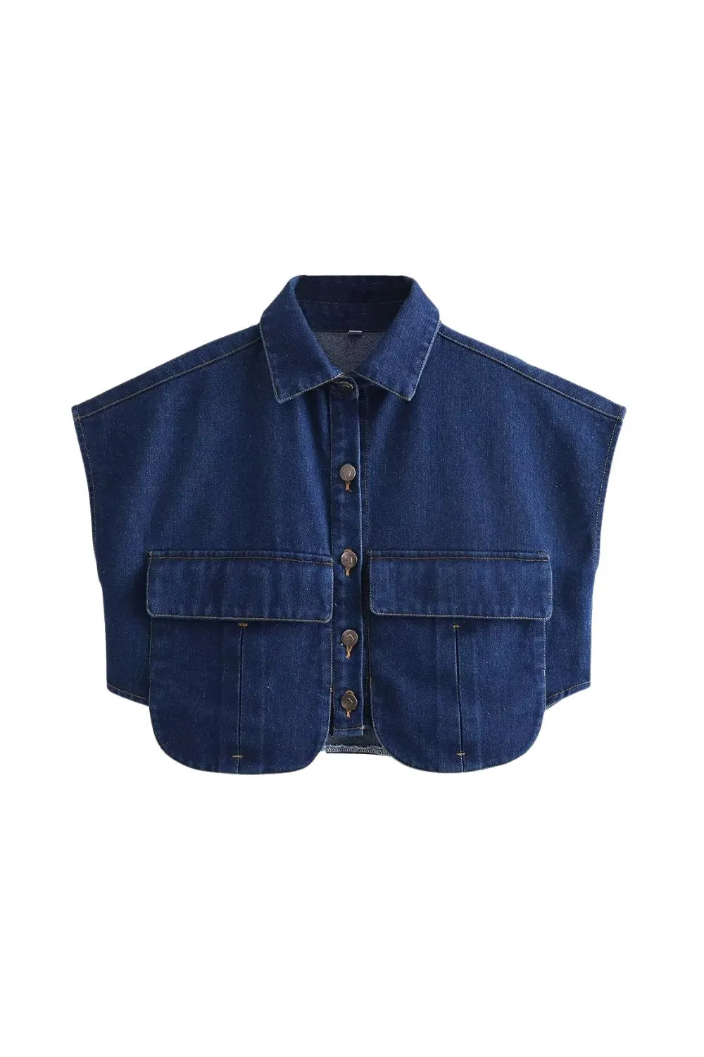 'Kaylee' Double-Pocket Decorated Denim Jacket