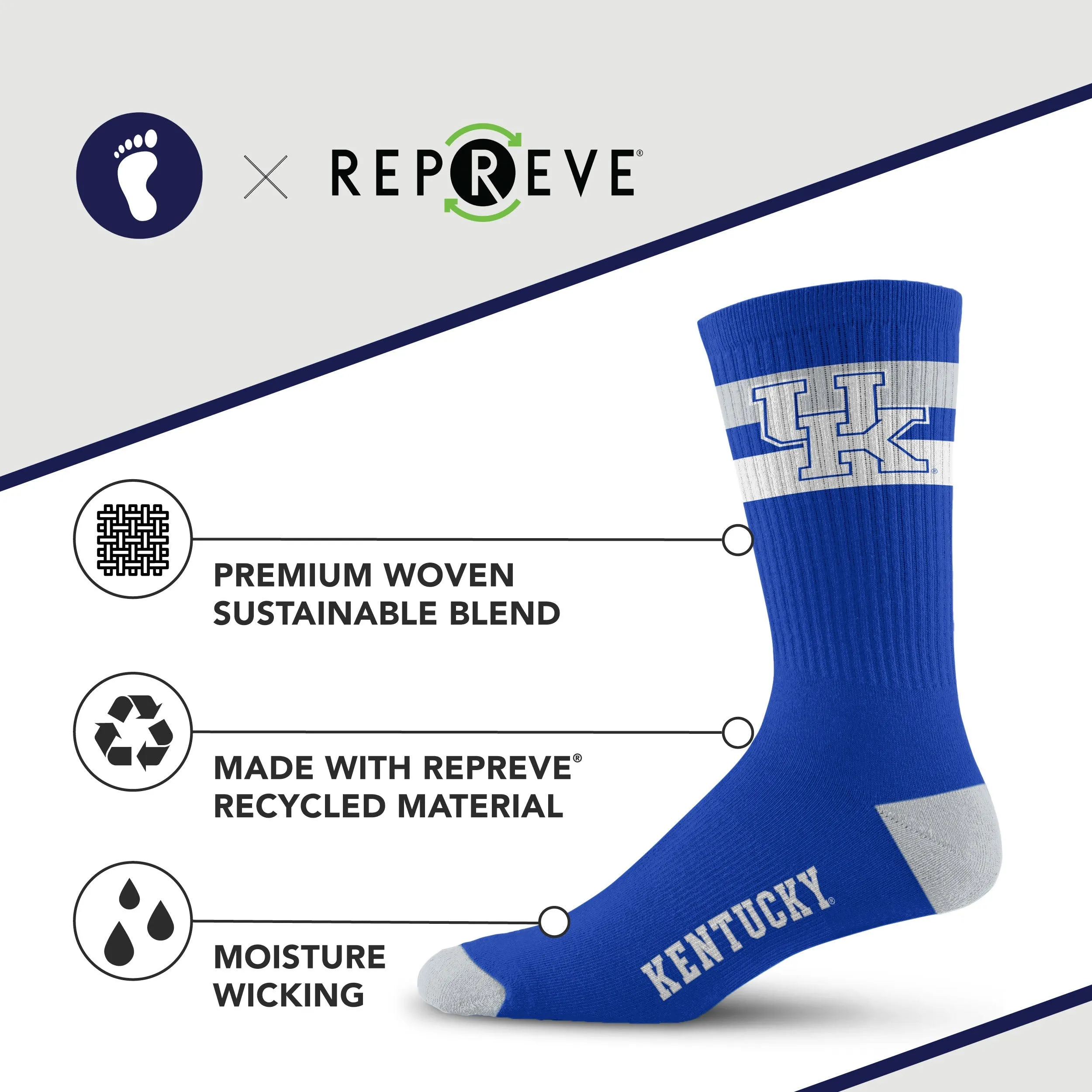 Kentucky Wildcats Legend Premium Crew Socks