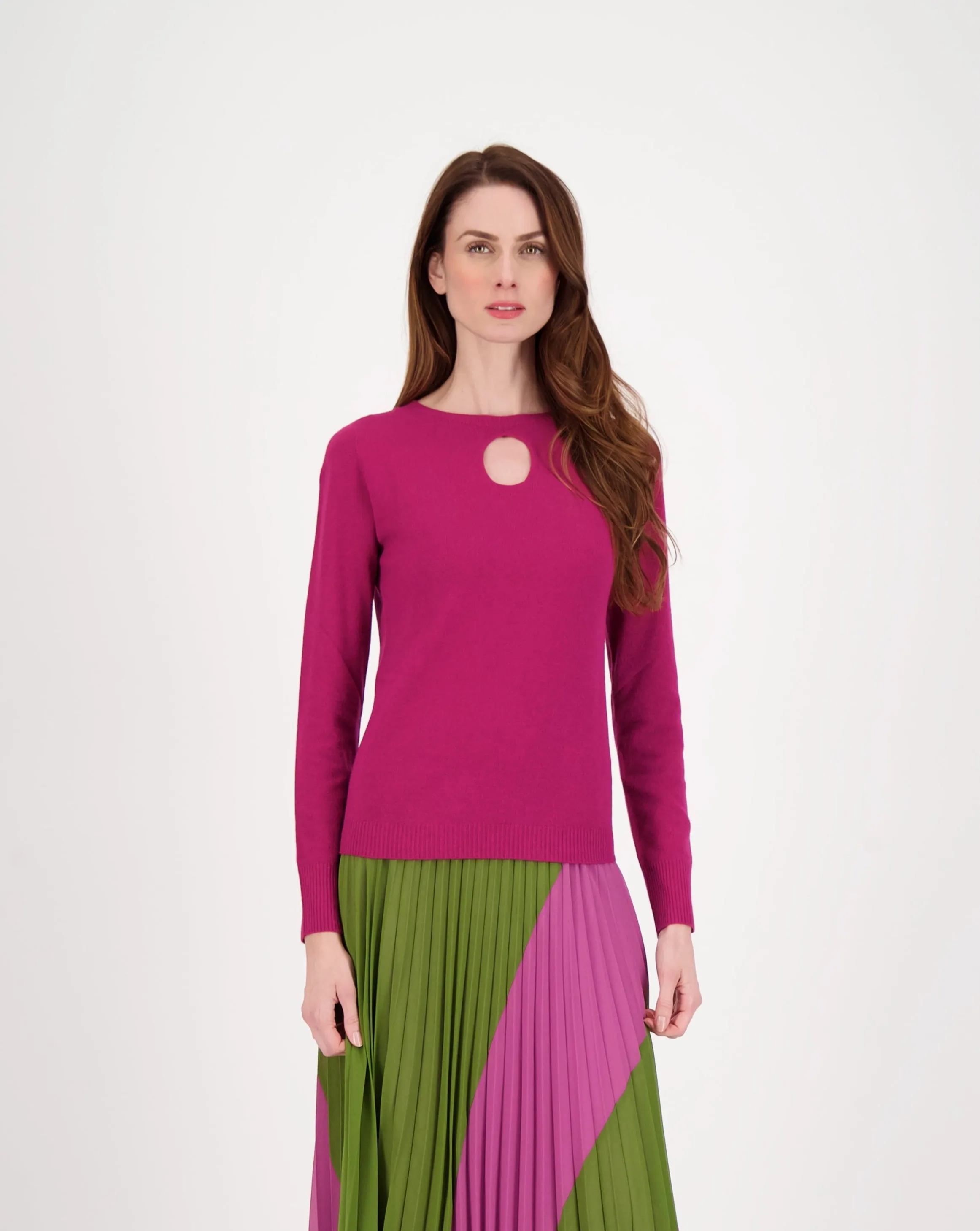 Keyhole Front Knit Top