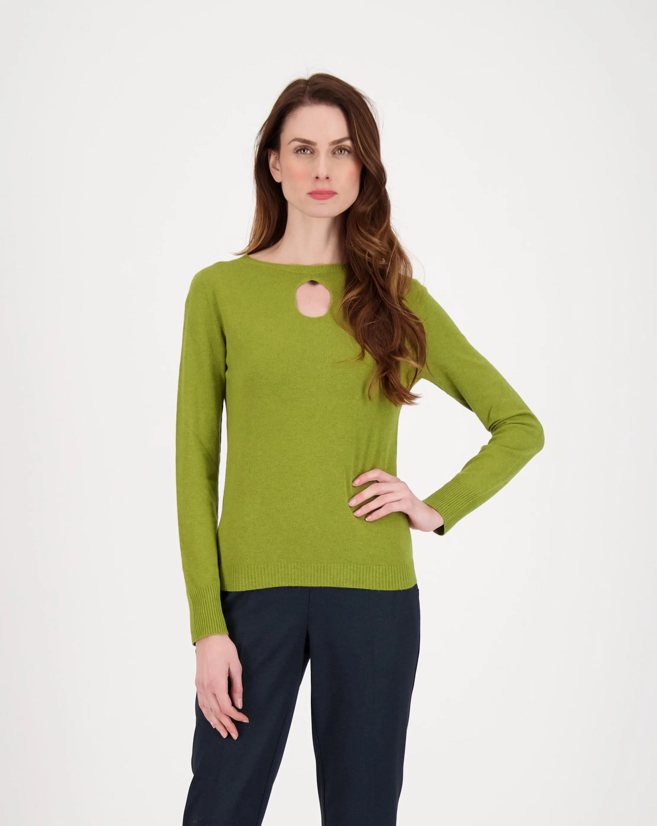 Keyhole Front Knit Top