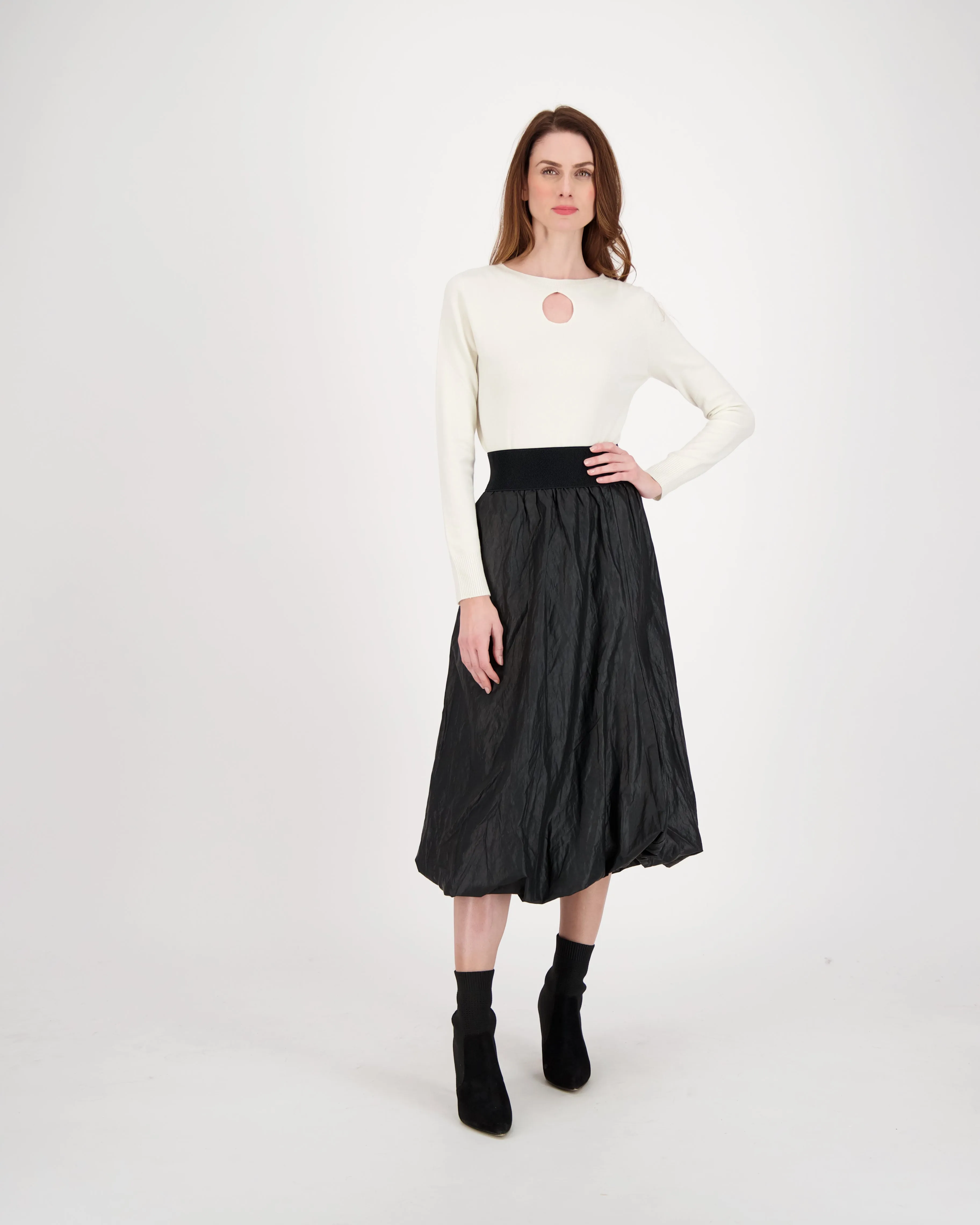 Keyhole Front Knit Top