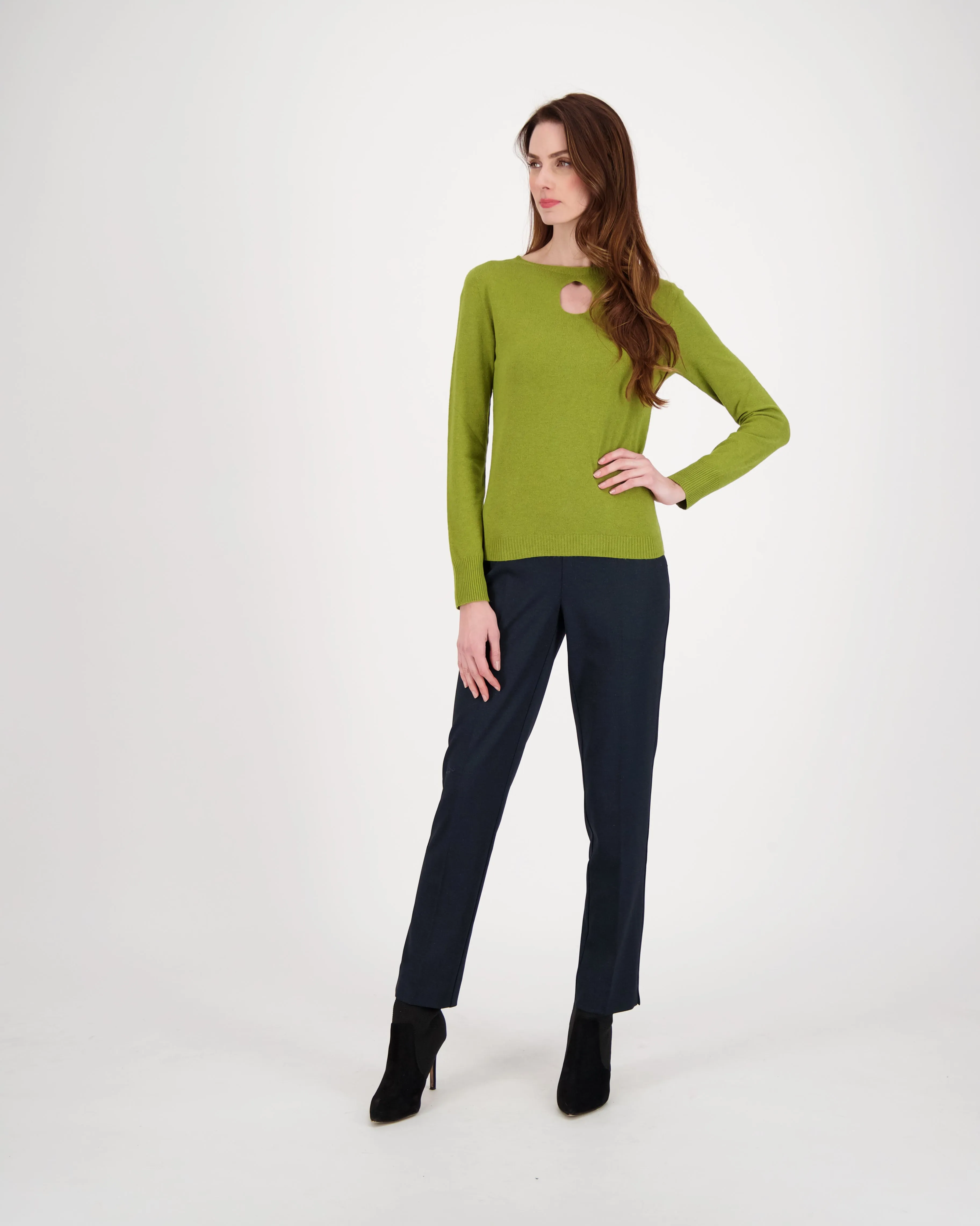 Keyhole Front Knit Top