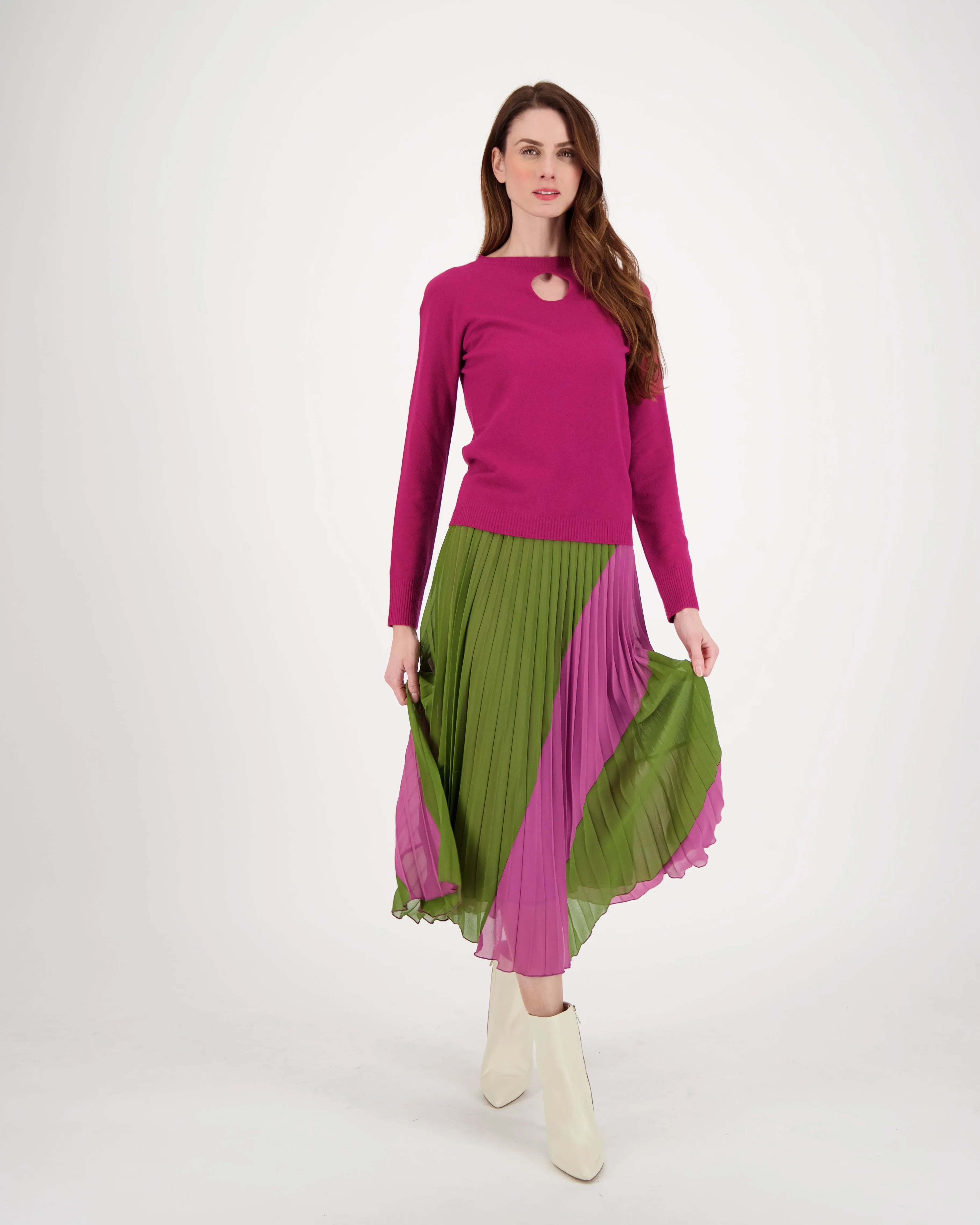 Keyhole Front Knit Top