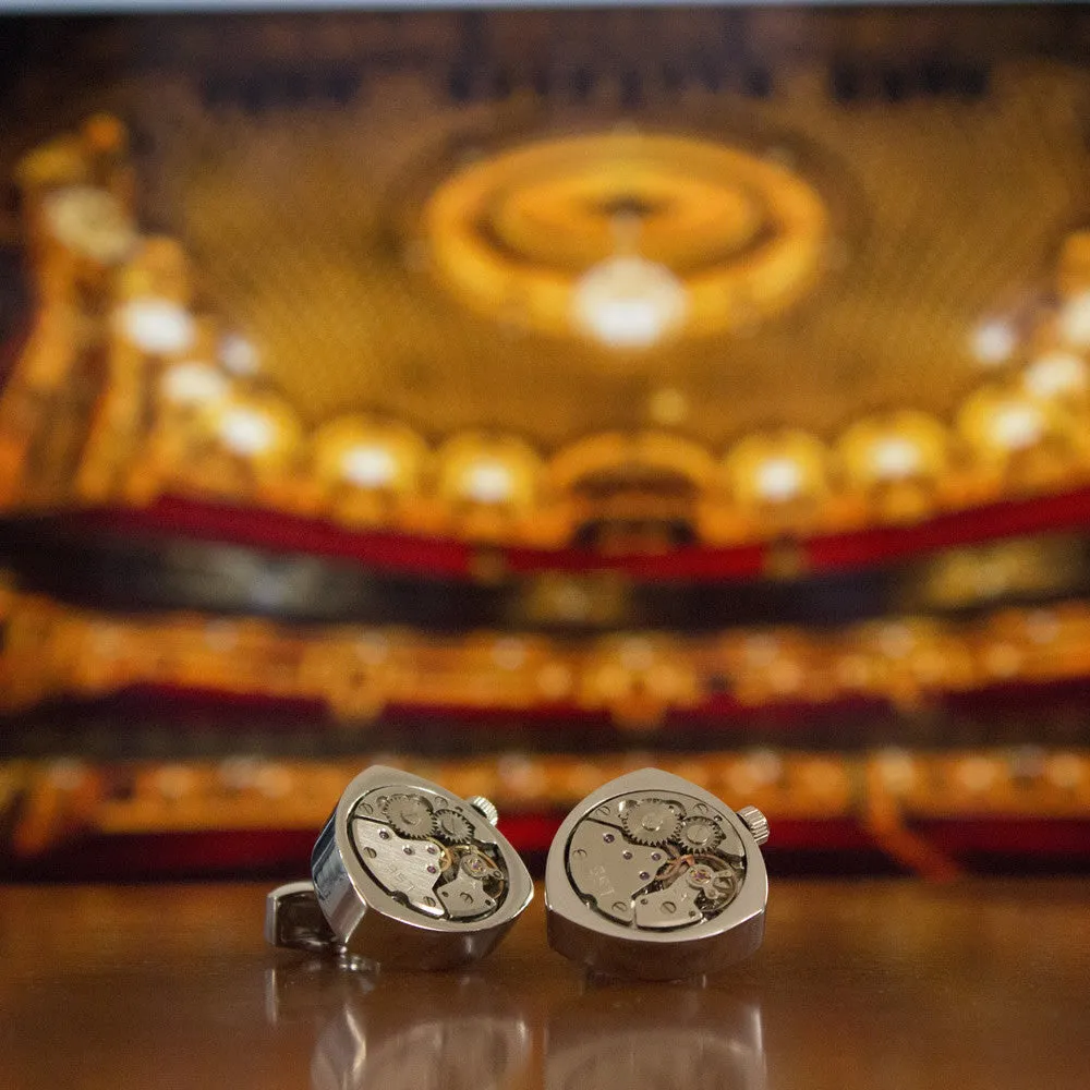KingCuffs Watch Movement Triangular Cufflink