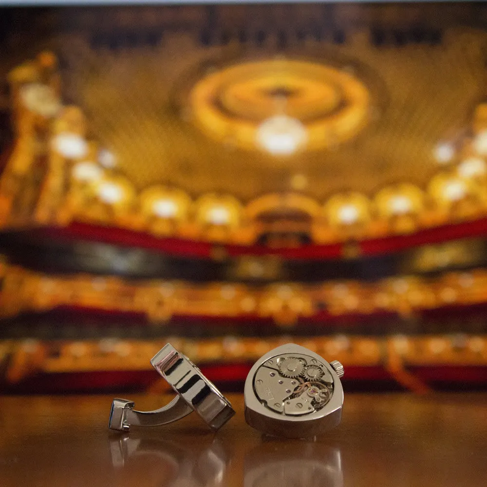 KingCuffs Watch Movement Triangular Cufflink