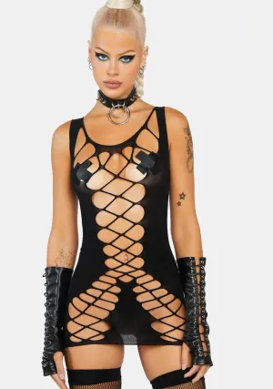 Kisses Down Low Cut Out Mini Dress