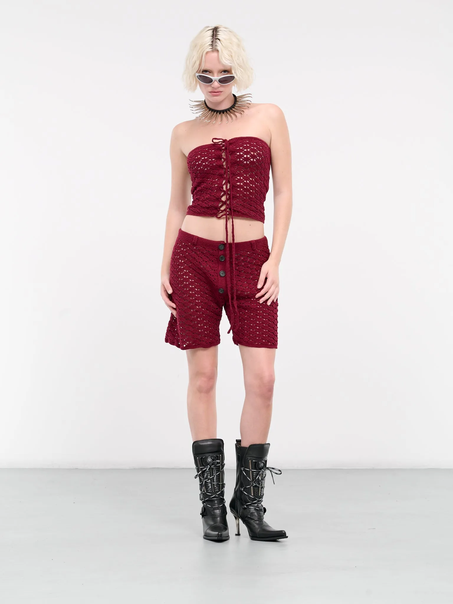 Knit Tube Top (UN-TOP-01-BURGUNDY)