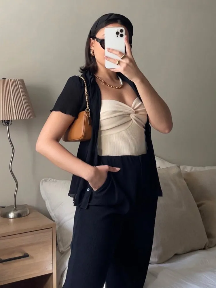 Knit Twisted Stylish Tube Top