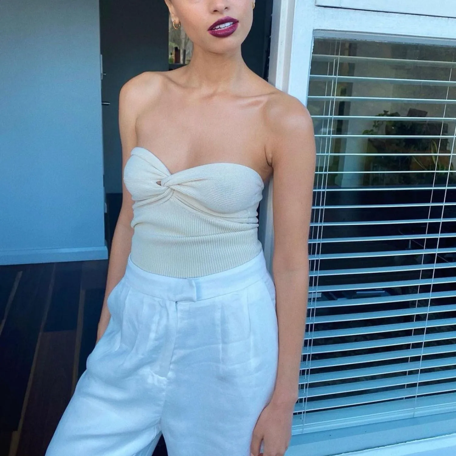 Knit Twisted Stylish Tube Top