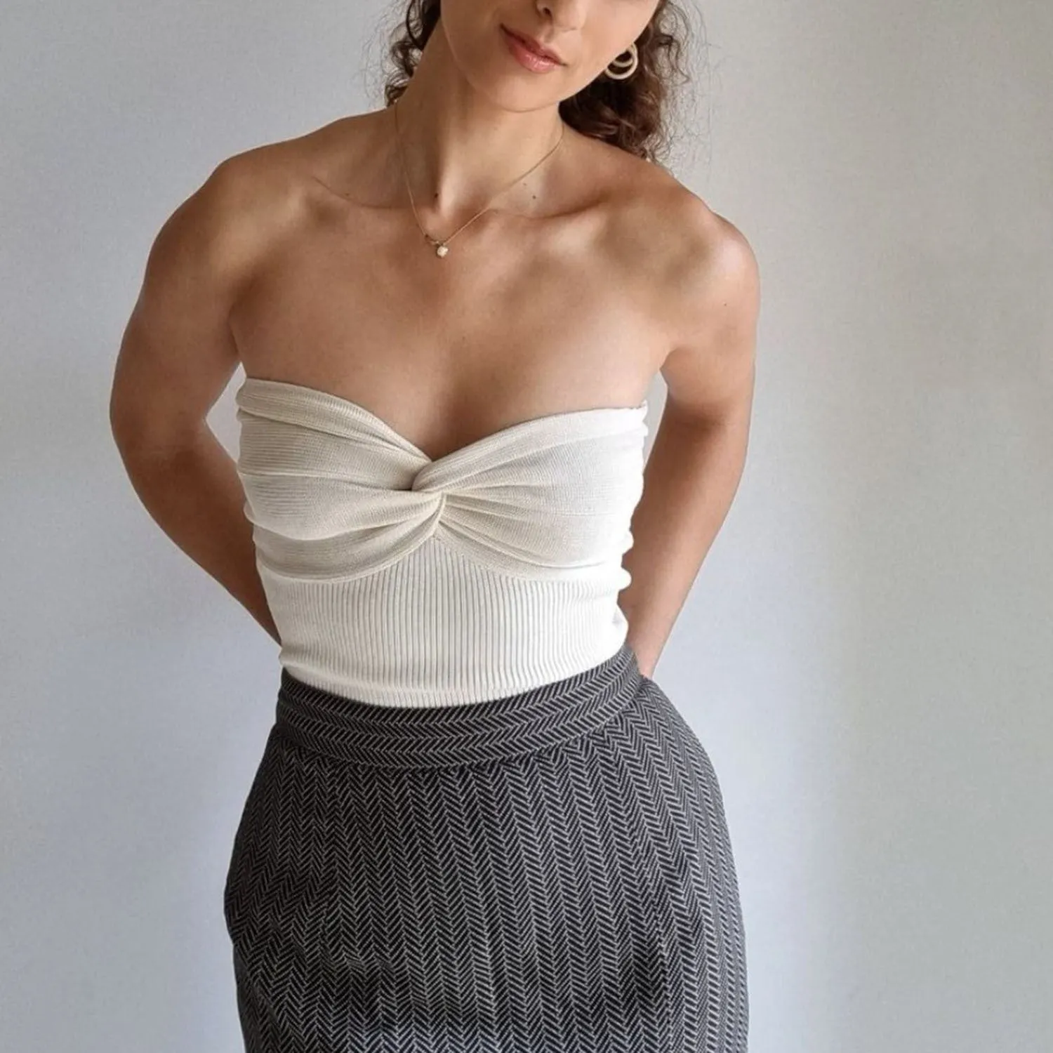Knit Twisted Stylish Tube Top