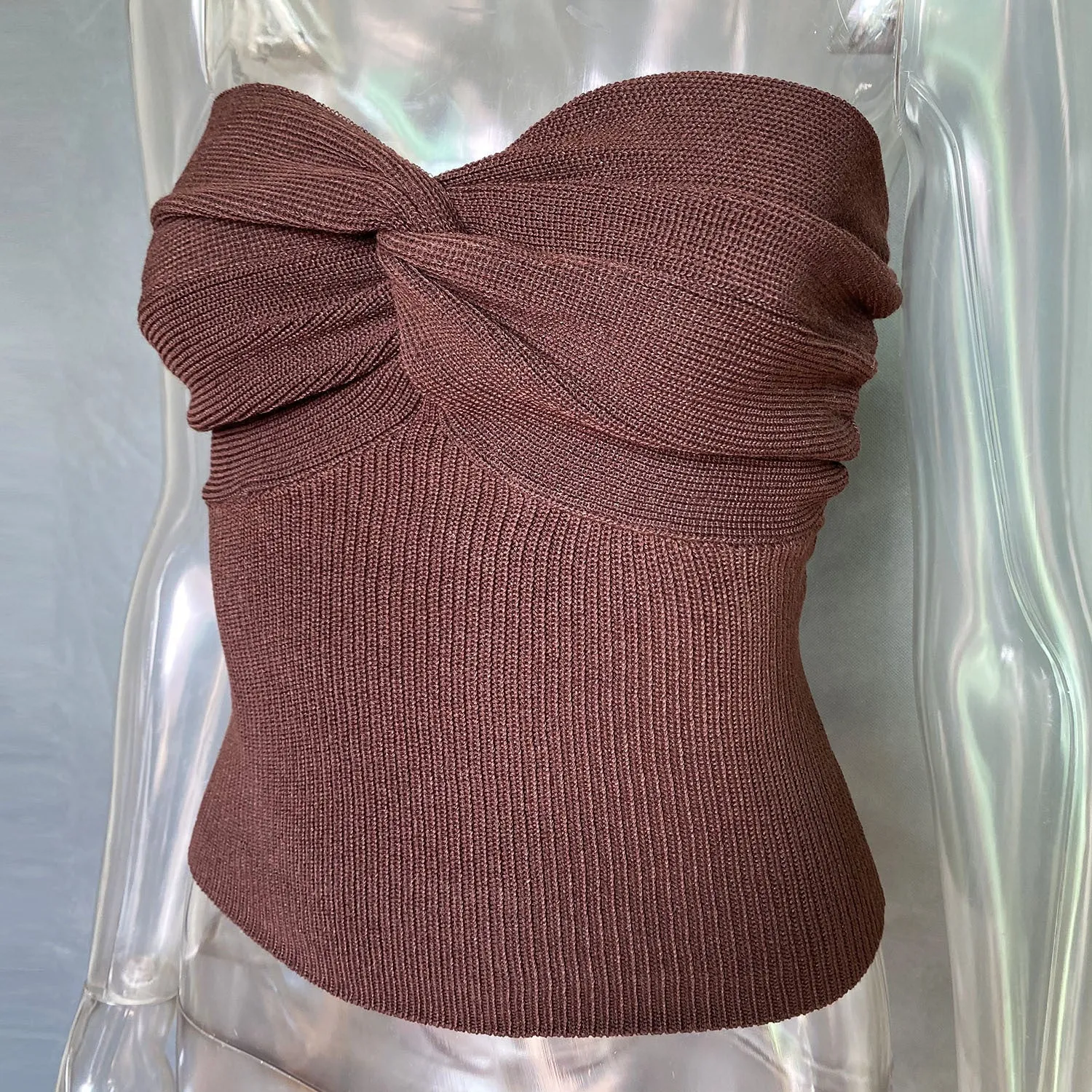Knit Twisted Stylish Tube Top