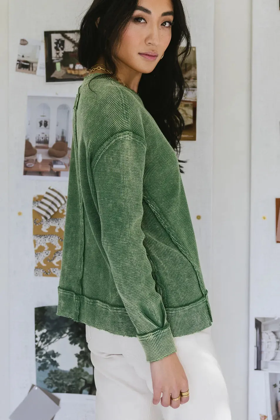 Konnor Waffle Knit Top - FINAL SALE