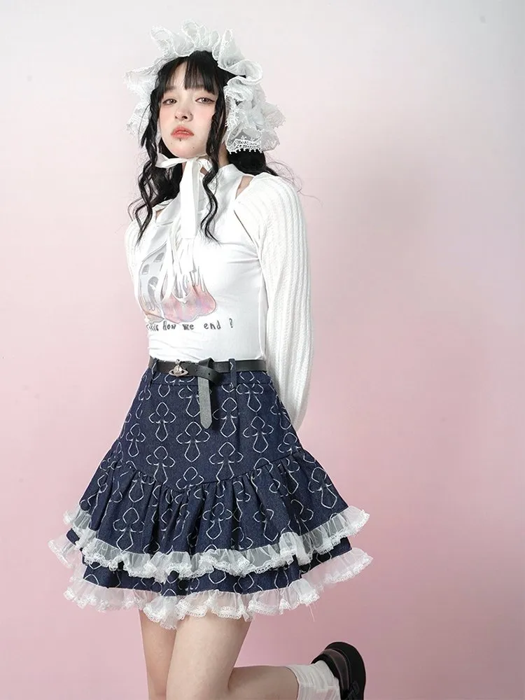 Lace Knit Sunscreen Short Top【s0000001128】