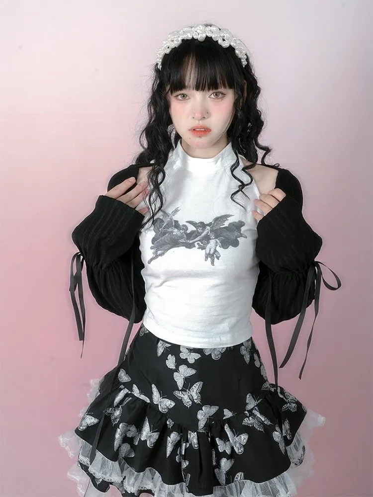 Lace Knit Sunscreen Short Top【s0000001128】