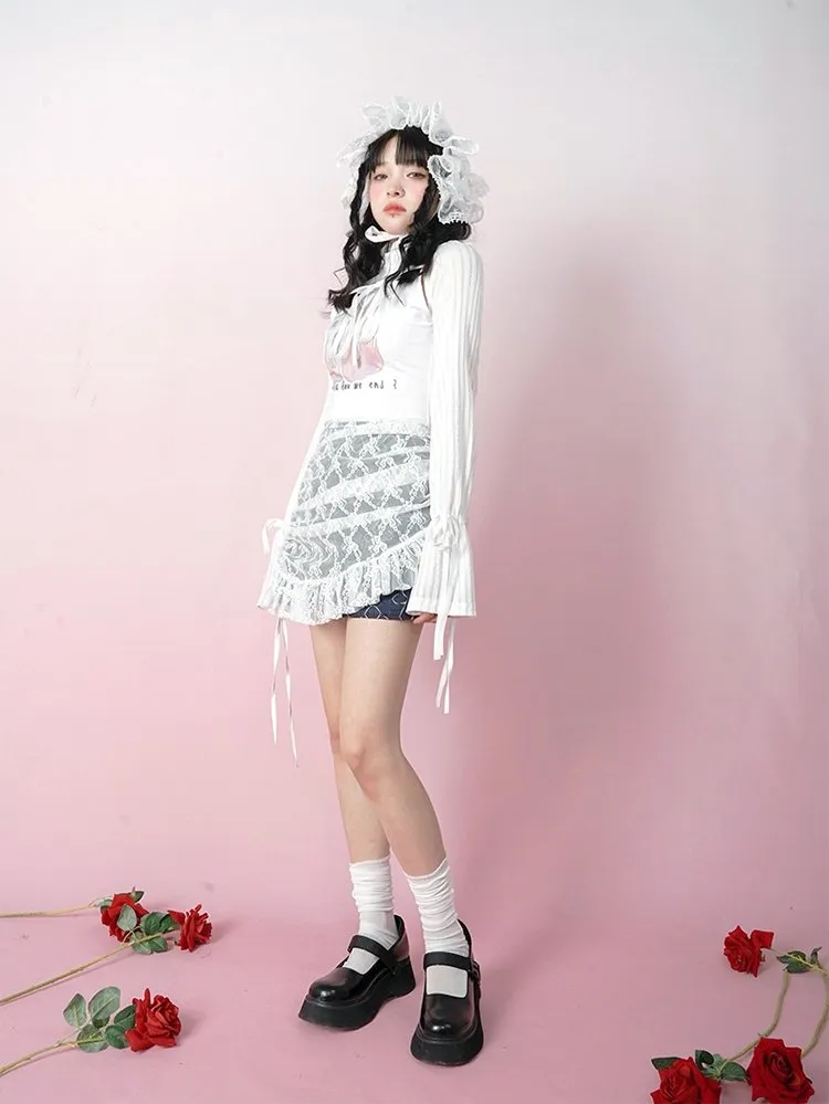 Lace Knit Sunscreen Short Top【s0000001128】