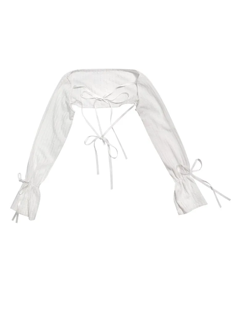 Lace Knit Sunscreen Short Top【s0000001128】