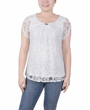 Lace Petal Sleeve Top