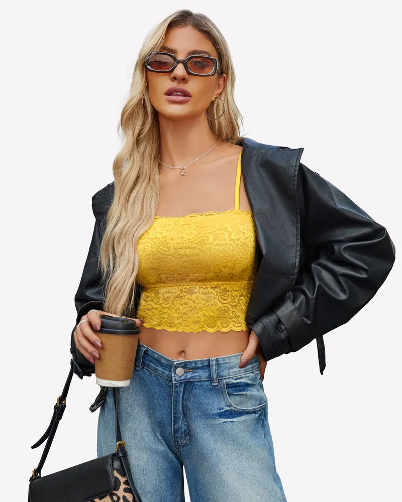 Lace Tank Top Tube Slim Basic Bralette